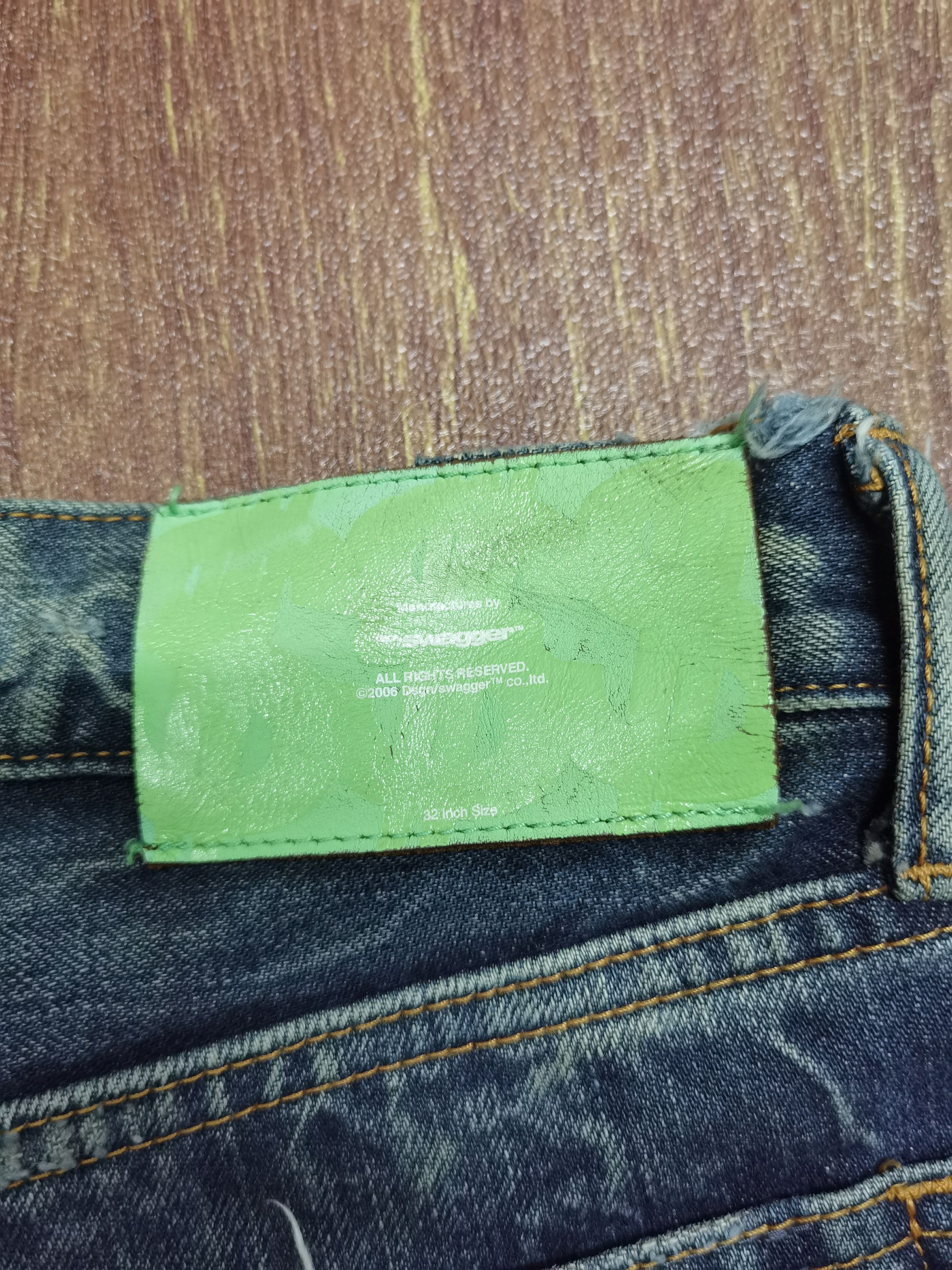 Japanese Brand Distressed swagger denim 2006 production Size US 35 - 12 Thumbnail