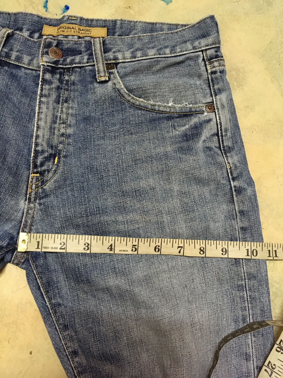 Japanese Brand × Uniqlo Uniqlo S-001 Original Basic Slim Fit Straight Denim Jeans Size US 30 / EU 46 - 9 Thumbnail