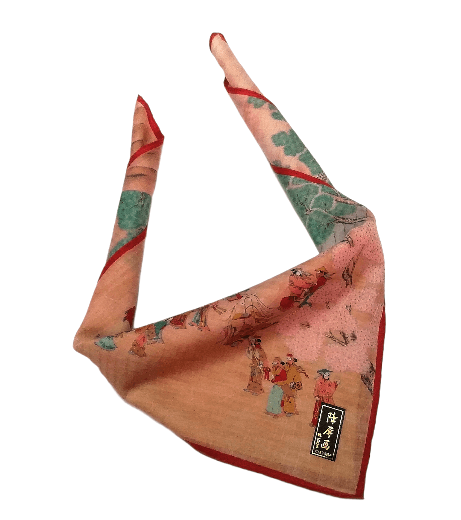 Japanese Brand 🇯🇵Vintage Japanese Traditional Kimono Cartoon Bandana Size ONE SIZE - 3 Thumbnail