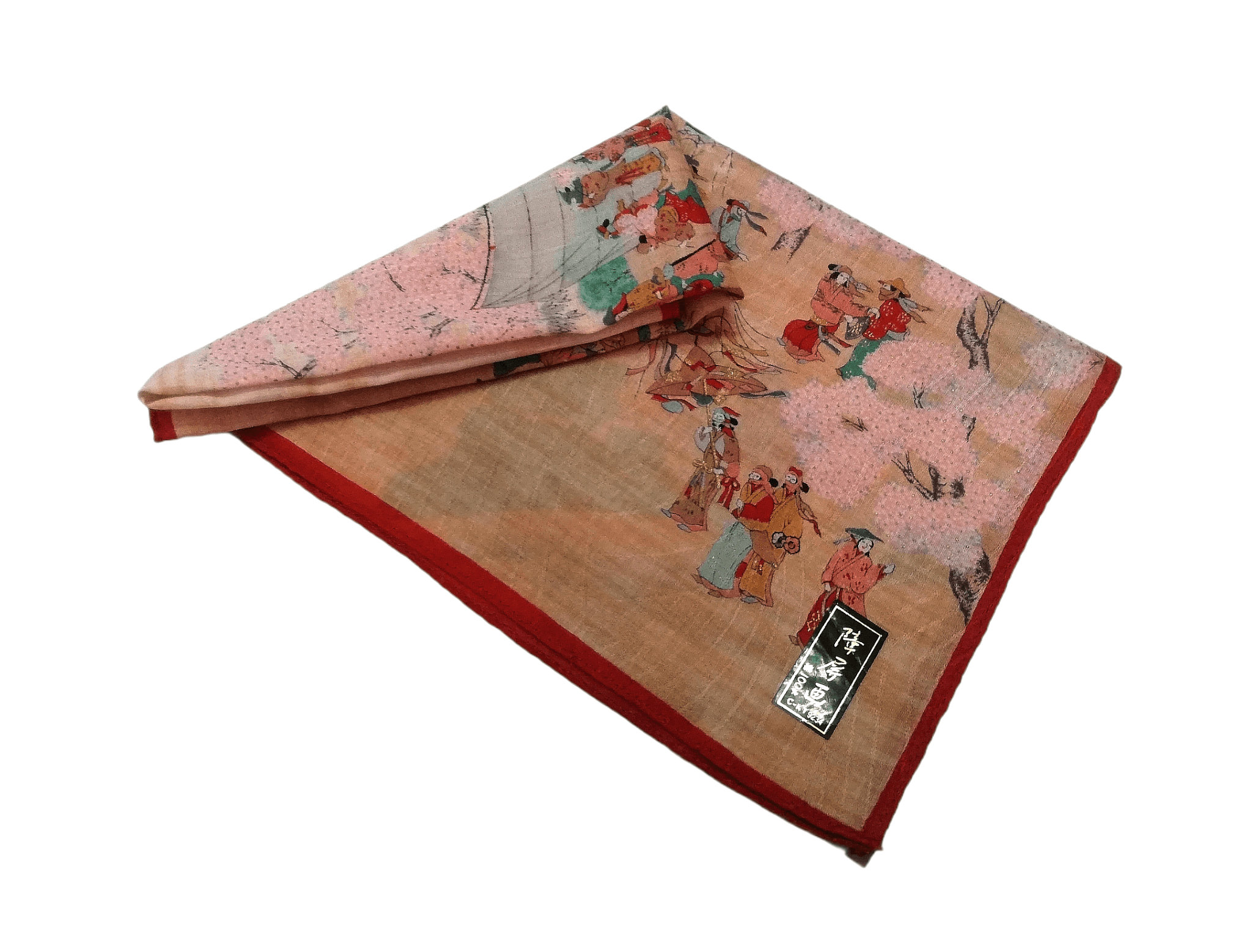 Japanese Brand 🇯🇵Vintage Japanese Traditional Kimono Cartoon Bandana Size ONE SIZE - 4 Thumbnail