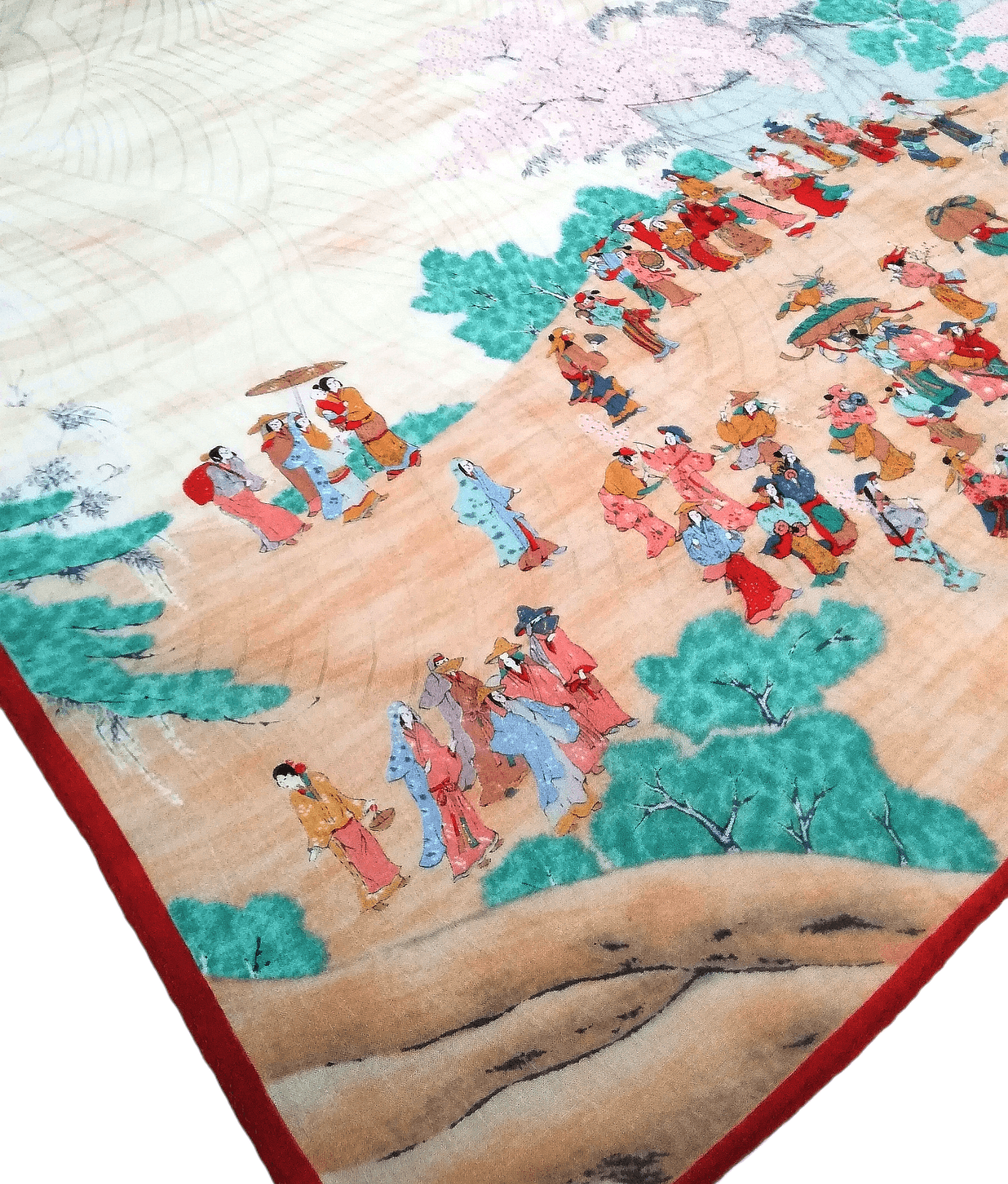 Japanese Brand 🇯🇵Vintage Japanese Traditional Kimono Cartoon Bandana Size ONE SIZE - 2 Thumbnail