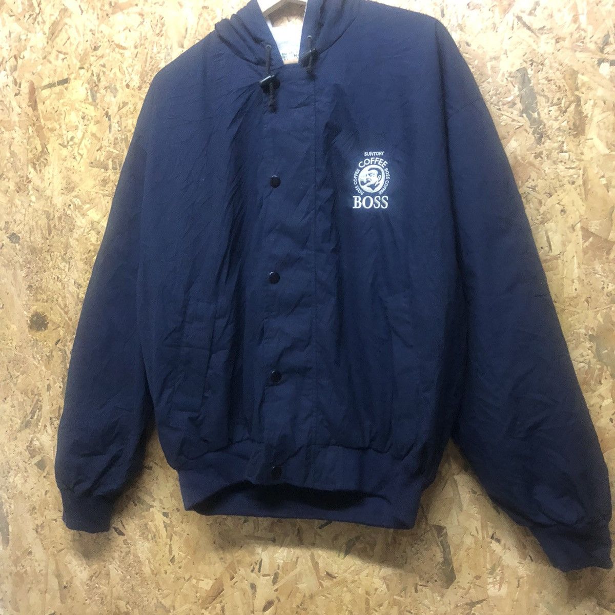 Vintage SUNTORY ORIGINAL DESIGN HOODIE BOMBER JACKET Size US XL / EU 56 / 4 - 3 Thumbnail