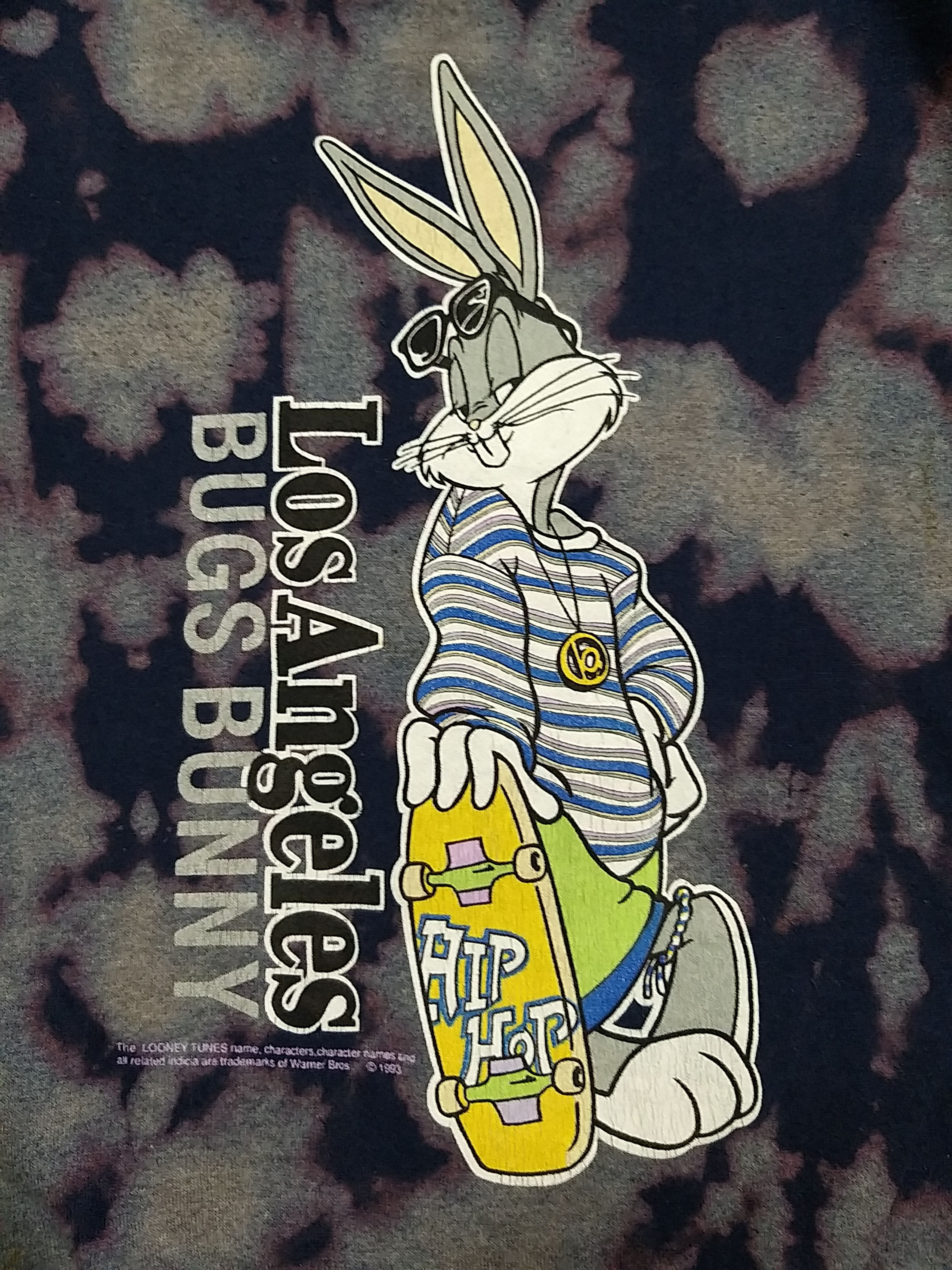 Warner Bros VINTAGE 90s BUG BUNNY HIP HOP CUSTOM BLEACH 1993 SWEATSHIRT Size US S / EU 44-46 / 1 - 5 Thumbnail