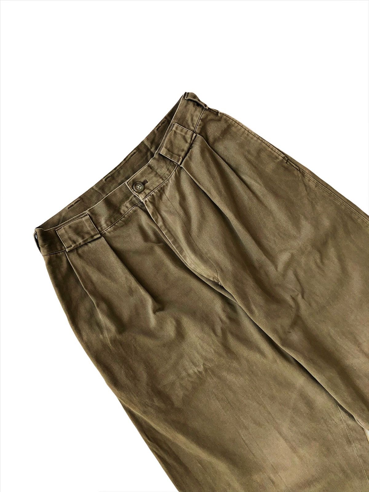 Yohji Yamamoto GRAIL🔥80s Yohji Yamamoto Men Line Gabardine 🎈Pants Size US 29 - 3 Thumbnail