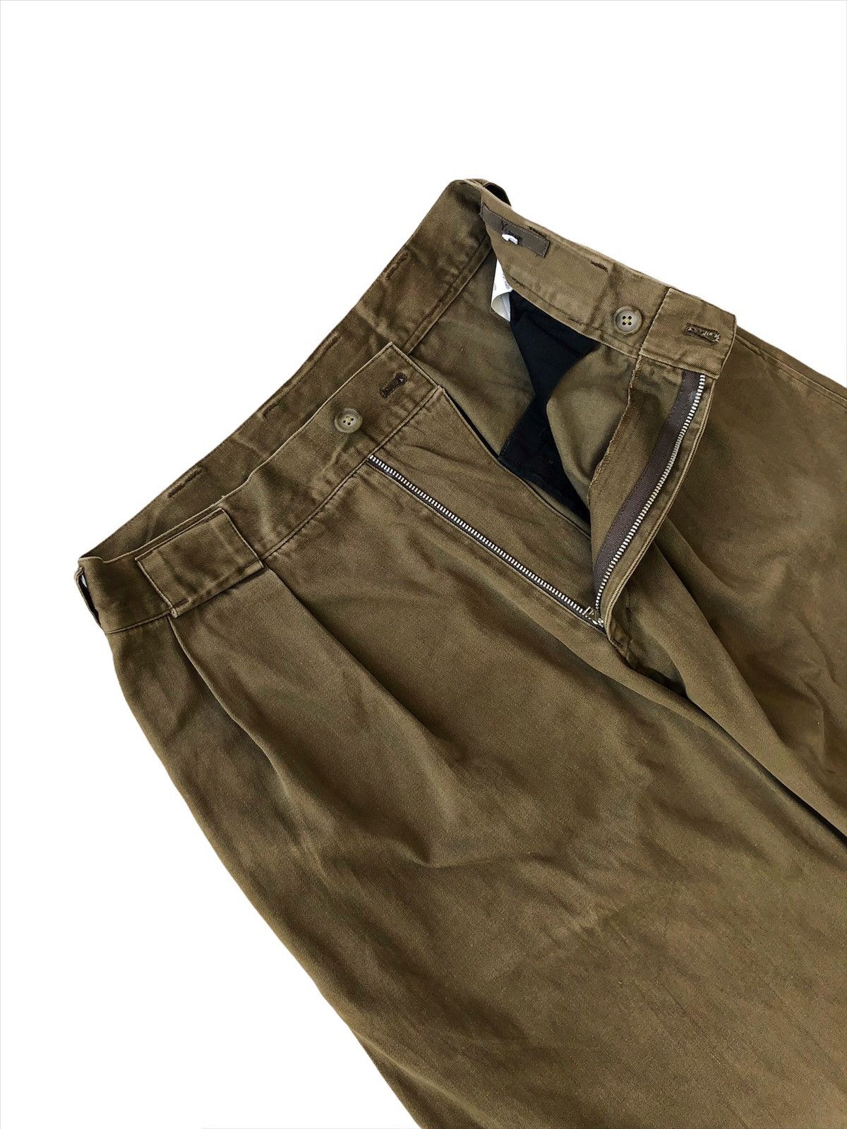 Yohji Yamamoto GRAIL🔥80s Yohji Yamamoto Men Line Gabardine 🎈Pants Size US 29 - 2 Thumbnail