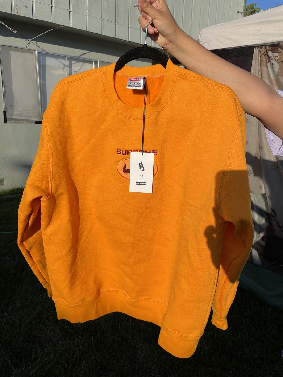 Supreme Supreme Nike Jewel Crewneck Orange | Grailed