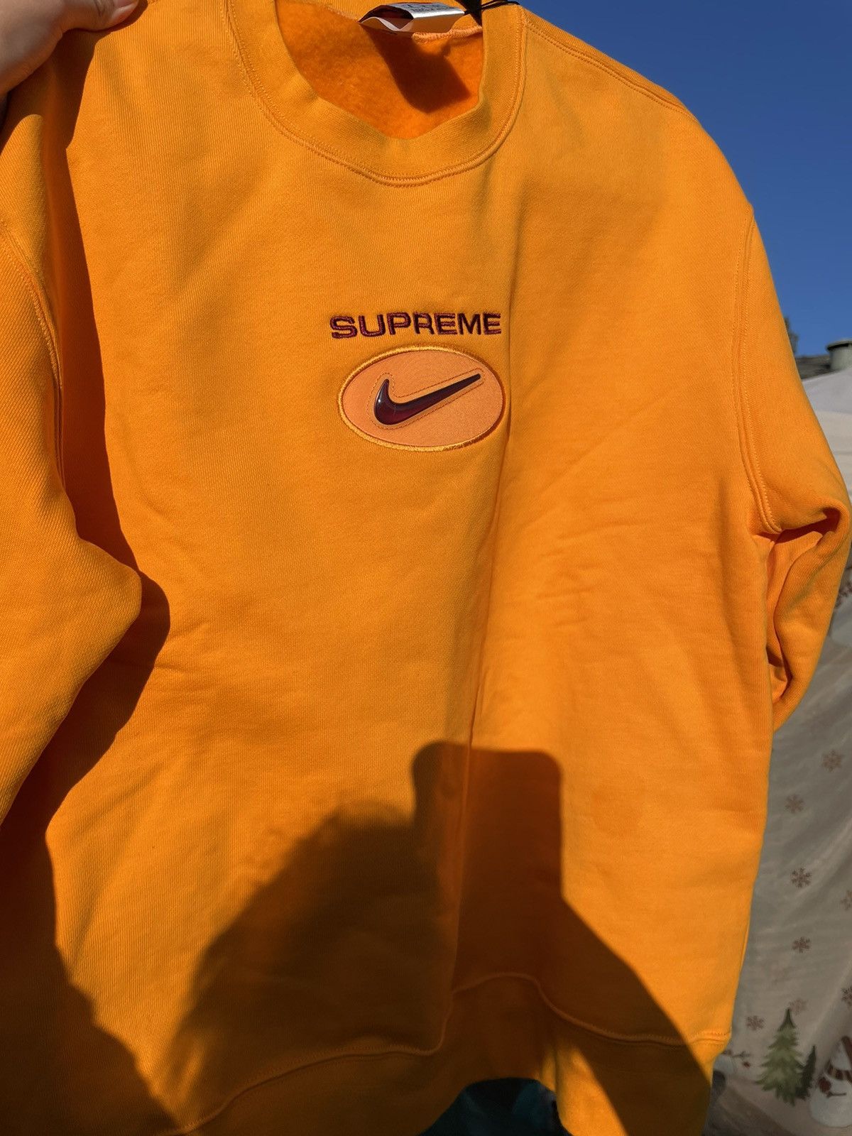 Supreme Supreme Nike Jewel Crewneck Orange | Grailed
