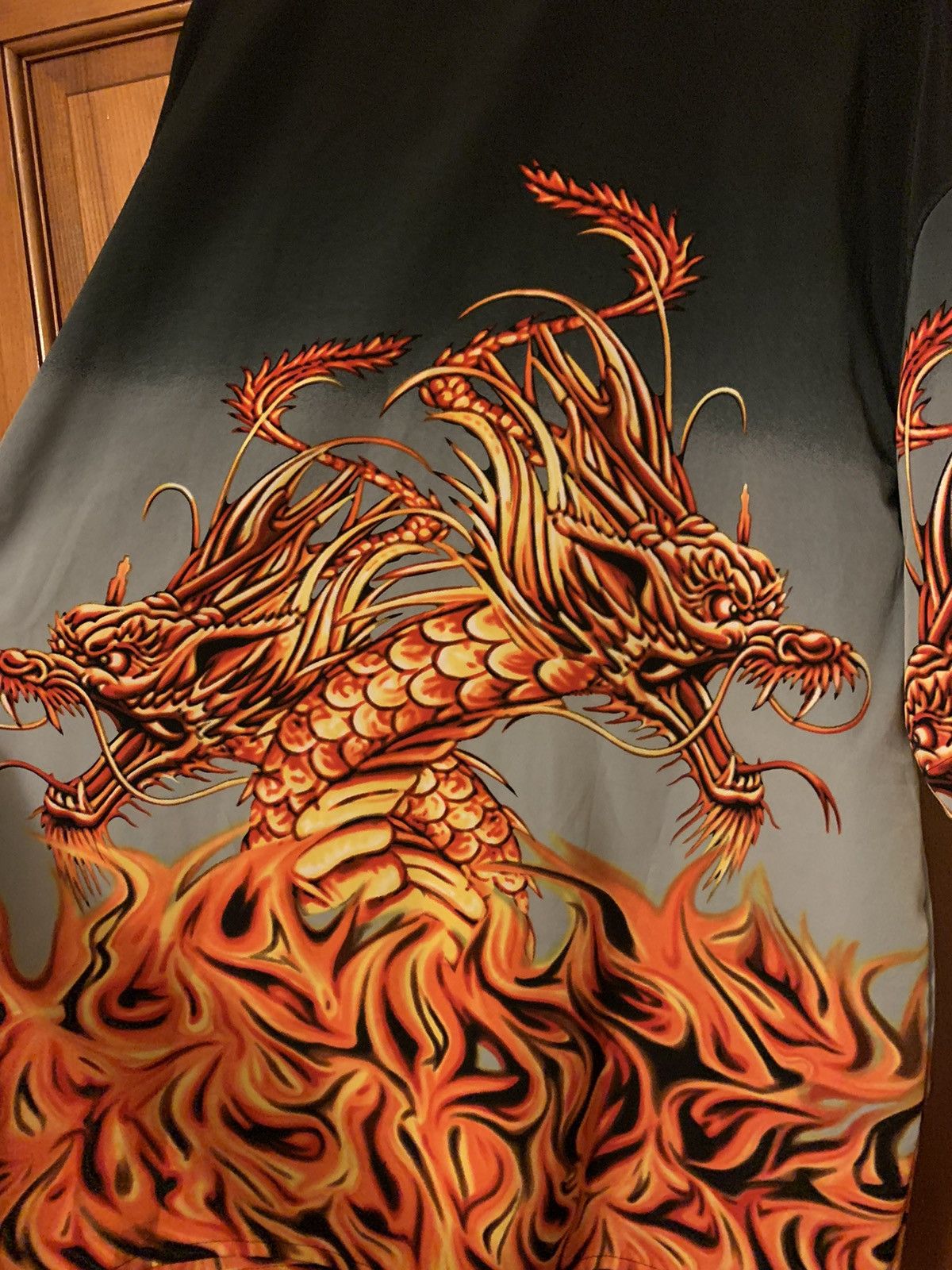 Vintage *RARE* Vintage MT:2 Fire Dragon Korean Made Button Shirt 3XL Size US XXL / EU 58 / 5 - 4 Thumbnail