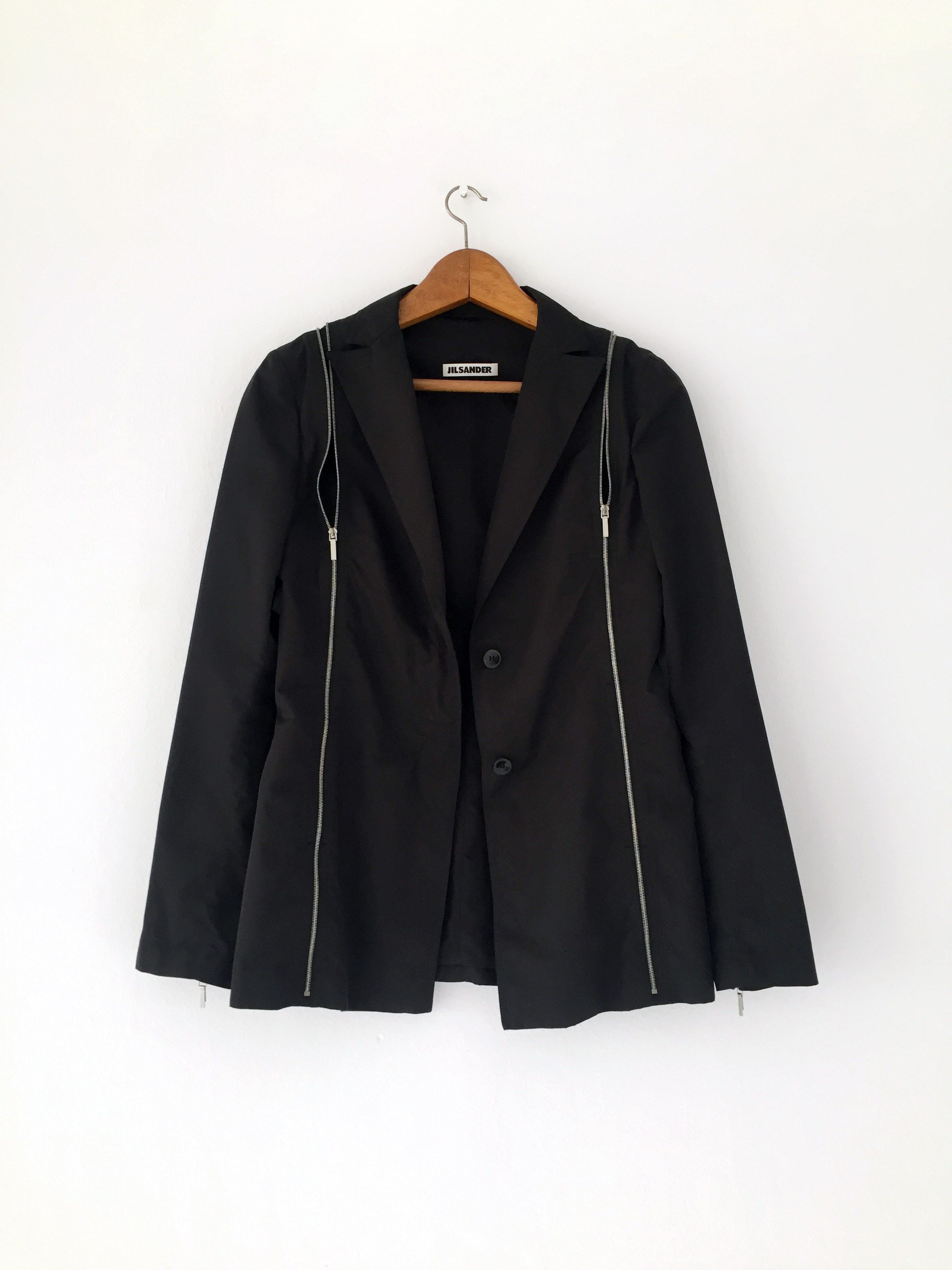Jil Sander Jil Sander Multi Zipper Black Blazer Size 38S - 6 Thumbnail