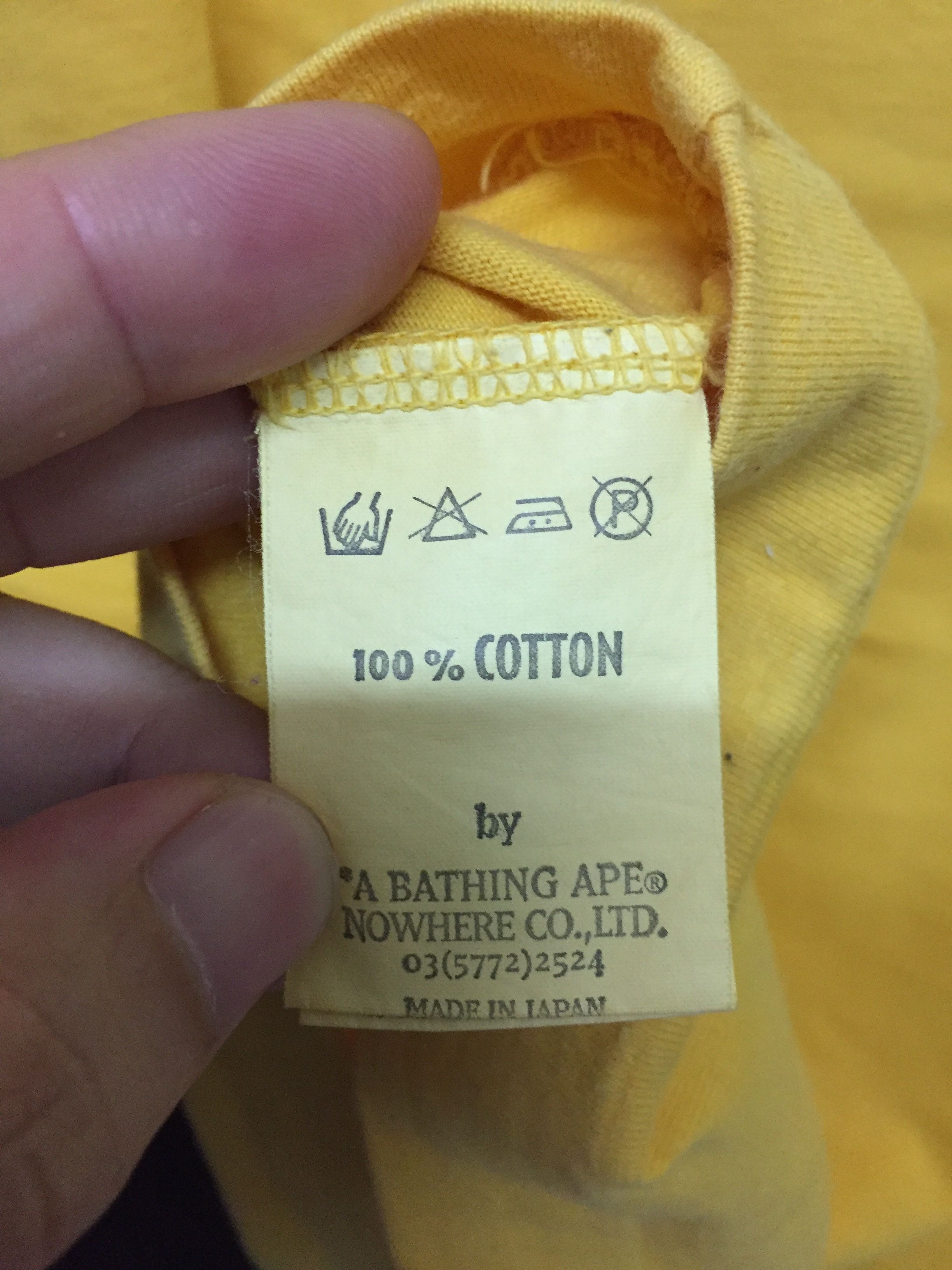 Bape × Wtaps 1999 BAPE X WTAPS Yellow tee Size US L / EU 52-54 / 3 - 10 Thumbnail