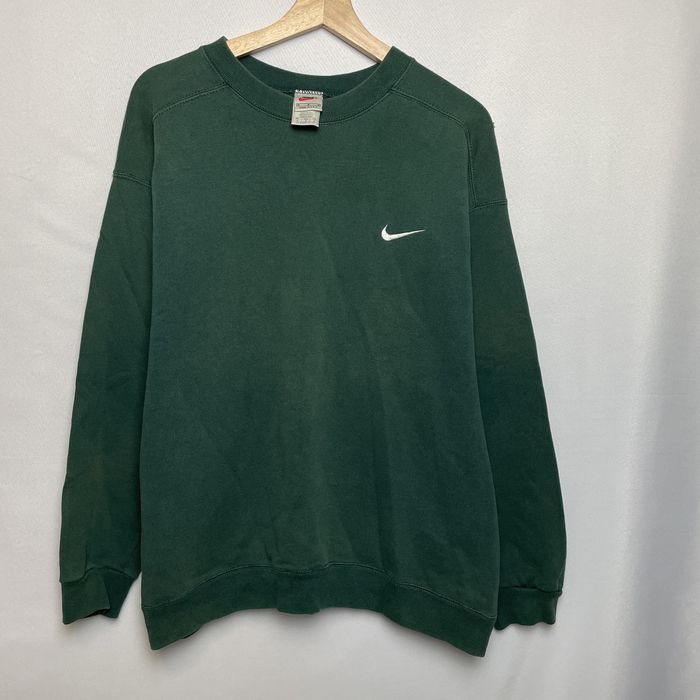 Nike 90s Forest Green Nike Mini Swoosh Essential Sweatshirt | Grailed