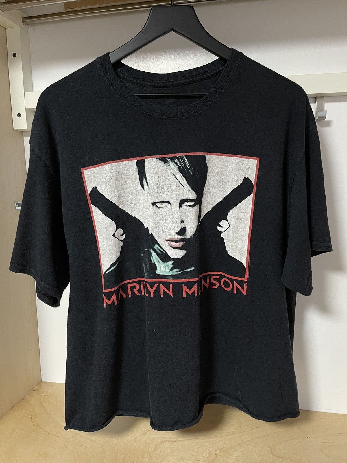 Vintage Marilyn Manson Cropped Tee Size US L / EU 52-54 / 3 - 1 Preview