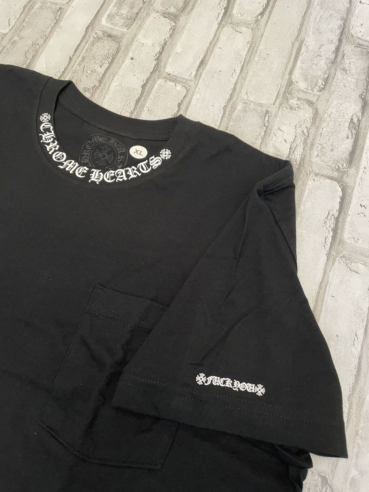 Tシャツ・カットソー Chrome Hearts Neck Logo \"Fuck You\" Sleeve T-Shirt 1190061_00.png.png
