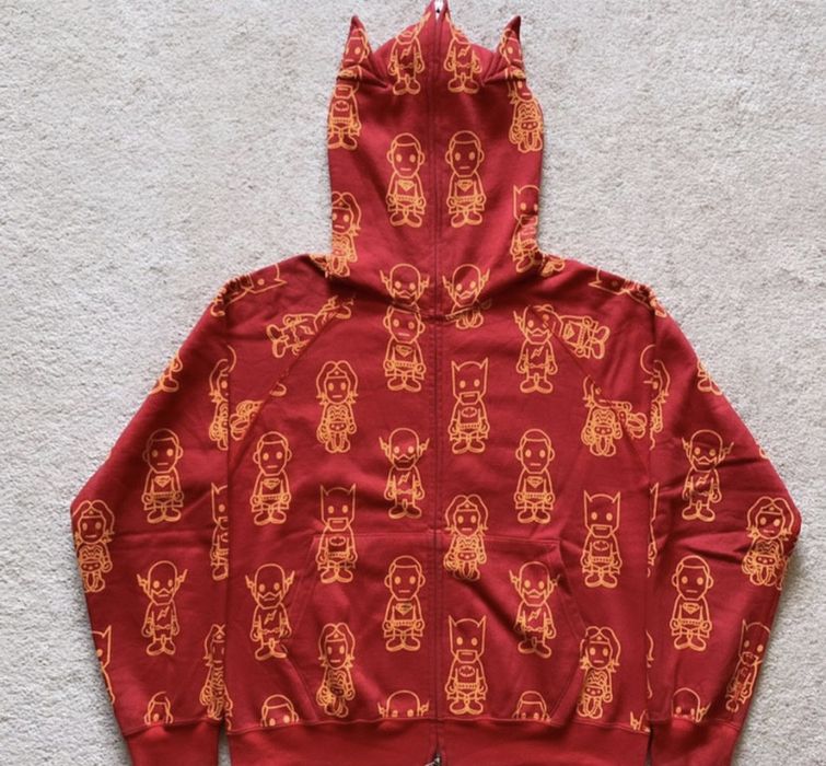 BAPE Big Sta Pullover Hoodie Red Men's - US