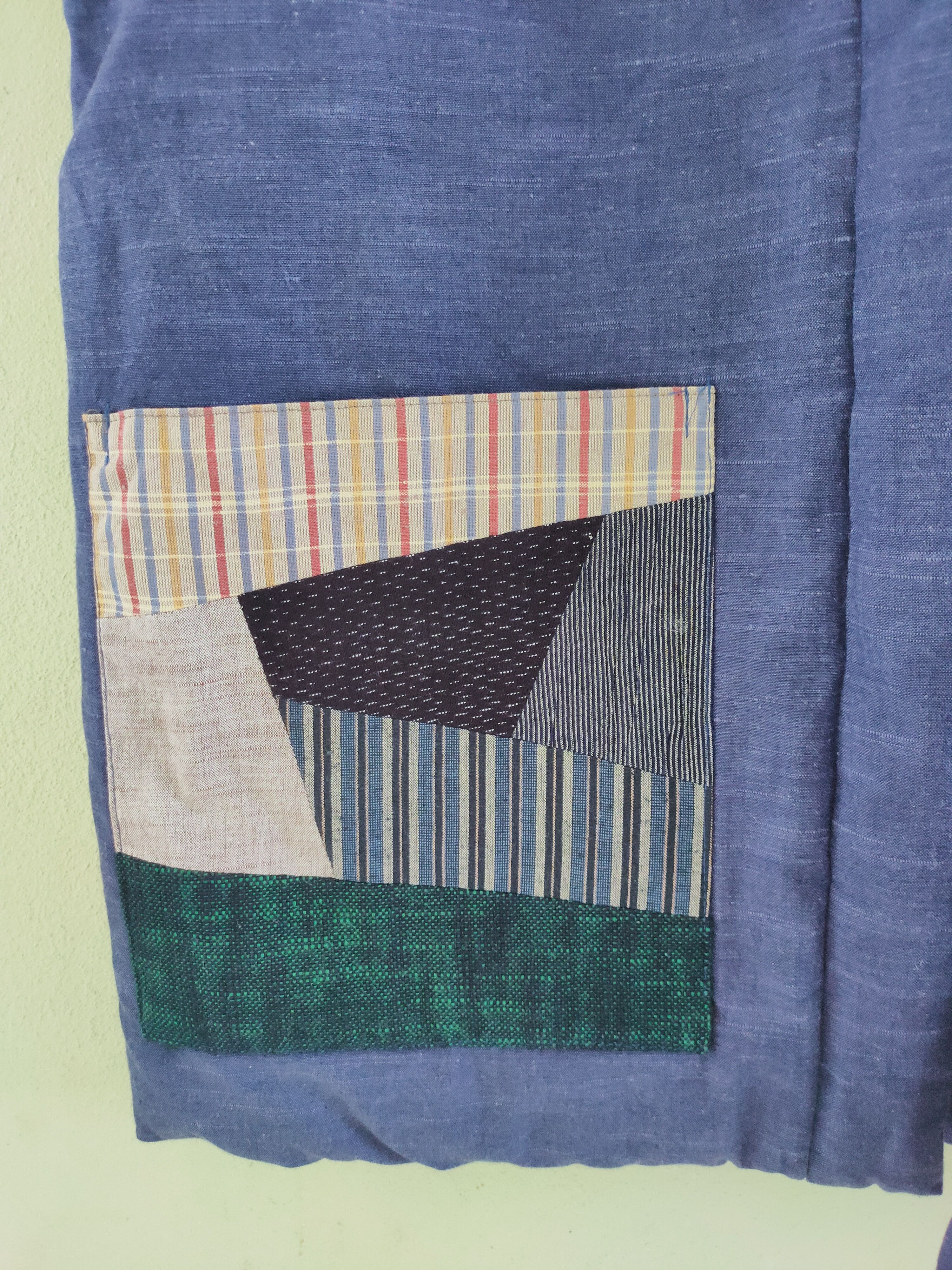 Japanese Brand Kimono vest sweater pocket patchwork Size US L / EU 52-54 / 3 - 4 Thumbnail