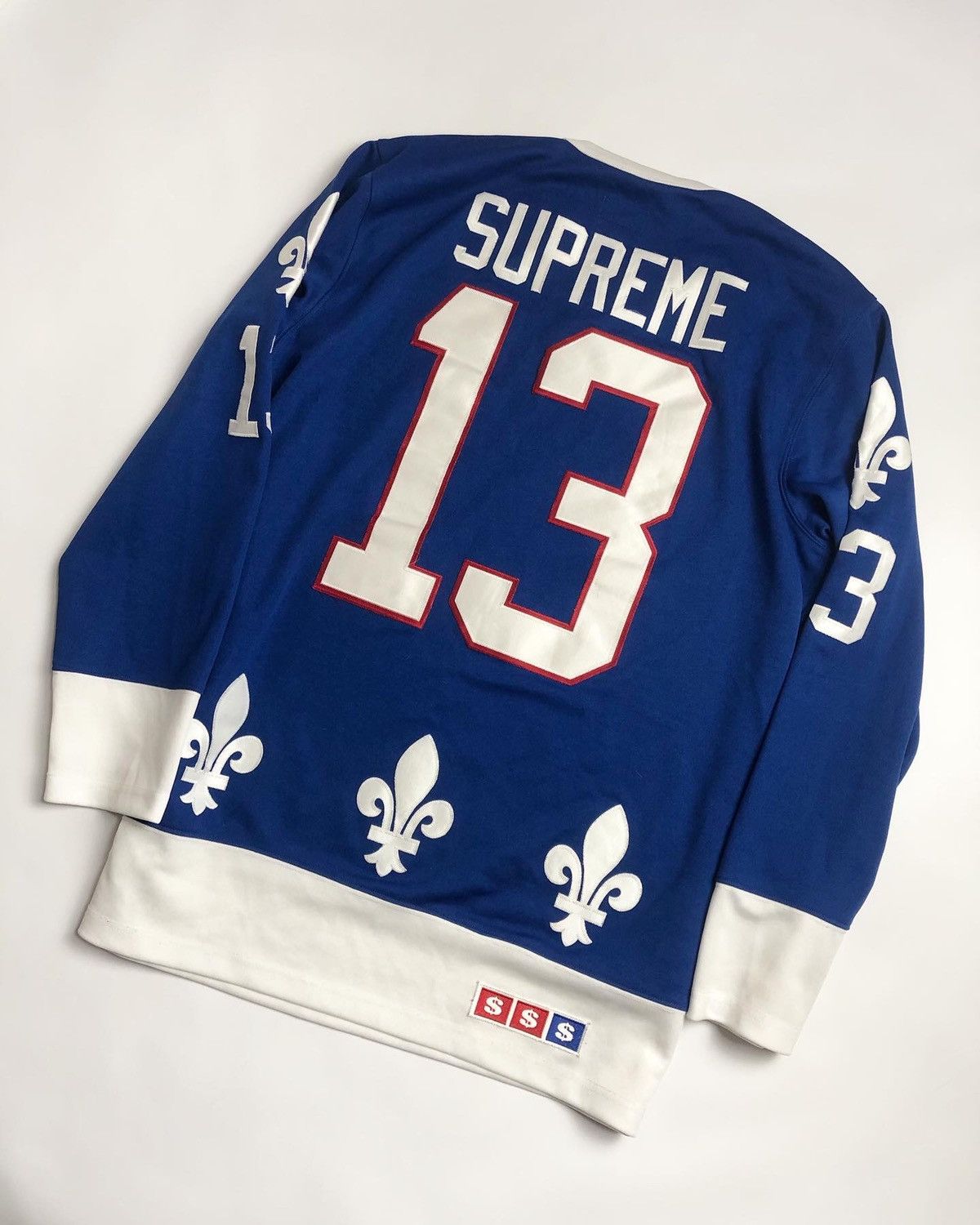 Supreme Supreme Fleur De Lis Hockey Jersey Royal Blue White NFL