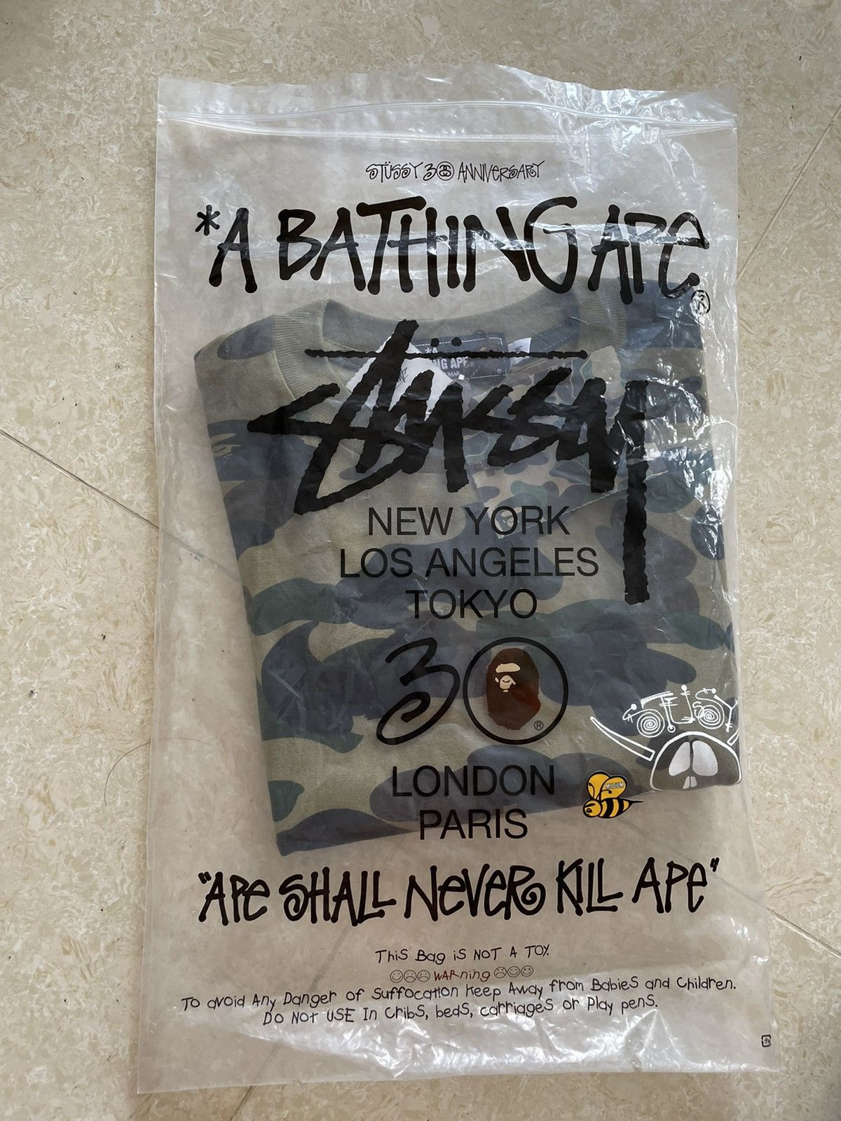 Bape × Stussy Bape stussy 30th anniversary 1st Camo tee M Size US M / EU 48-50 / 2 - 12 Thumbnail