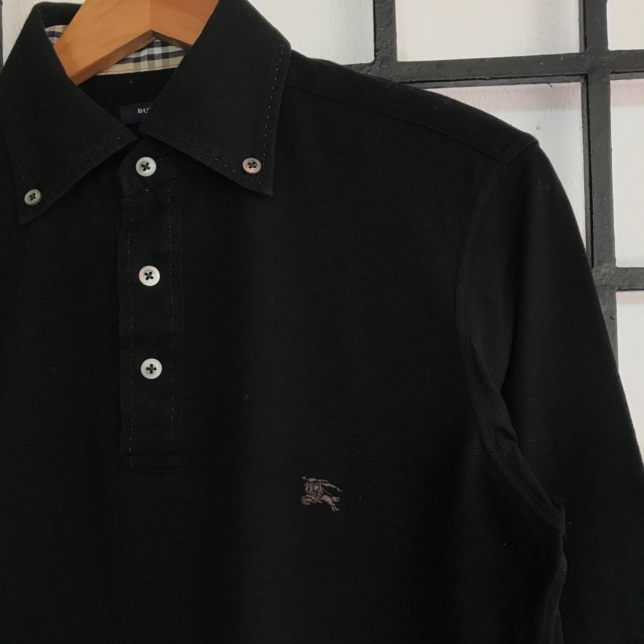 Burberry 🔥Nice! BURBERRY LONDON Black Shirt Made in Japan Size US S / EU 44-46 / 1 - 2 Thumbnail