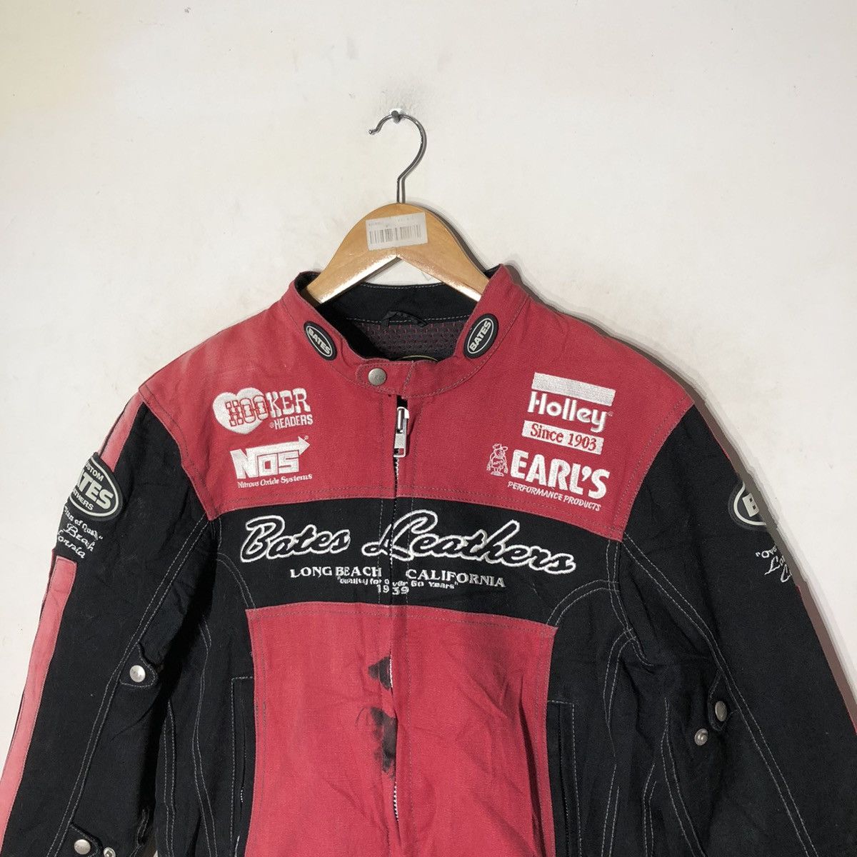 Japanese Brand CUSTOM BATES LEATHERS BIKER JACKET Size US L / EU 52-54 / 3 - 5 Thumbnail