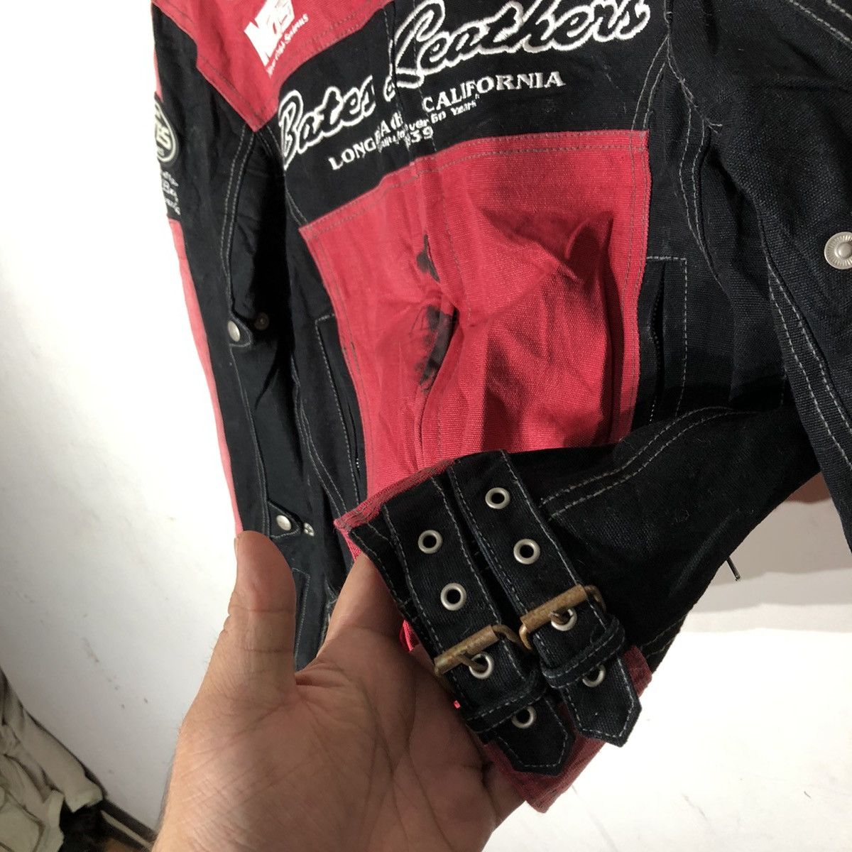 Japanese Brand CUSTOM BATES LEATHERS BIKER JACKET Size US L / EU 52-54 / 3 - 7 Thumbnail