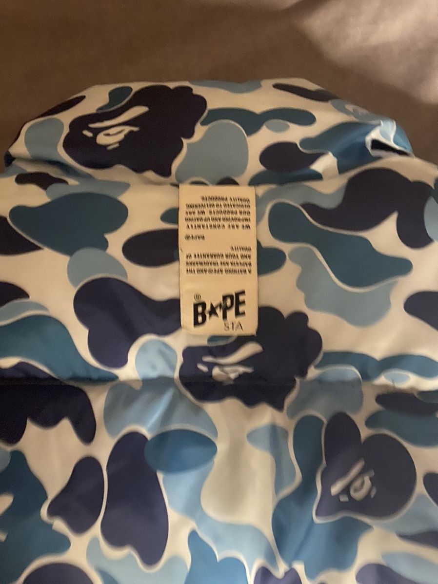 Bape Blue Camo Puffer Jacket Size US L / EU 52-54 / 3 - 3 Thumbnail