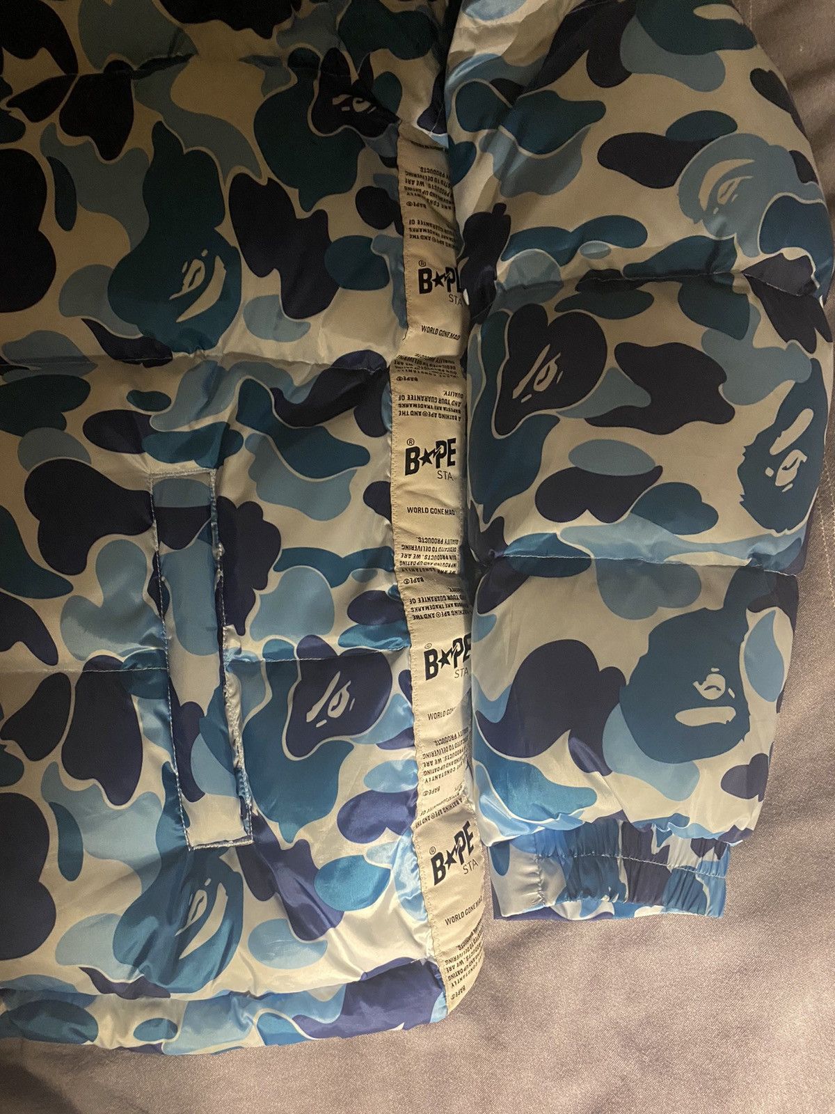 Bape Blue Camo Puffer Jacket Size US L / EU 52-54 / 3 - 2 Thumbnail