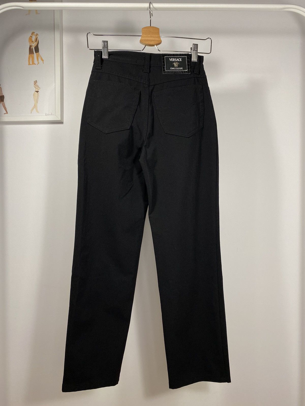 Vintage Vintage 90s couture black jeans Size US 28 / EU 44 - 2 Preview