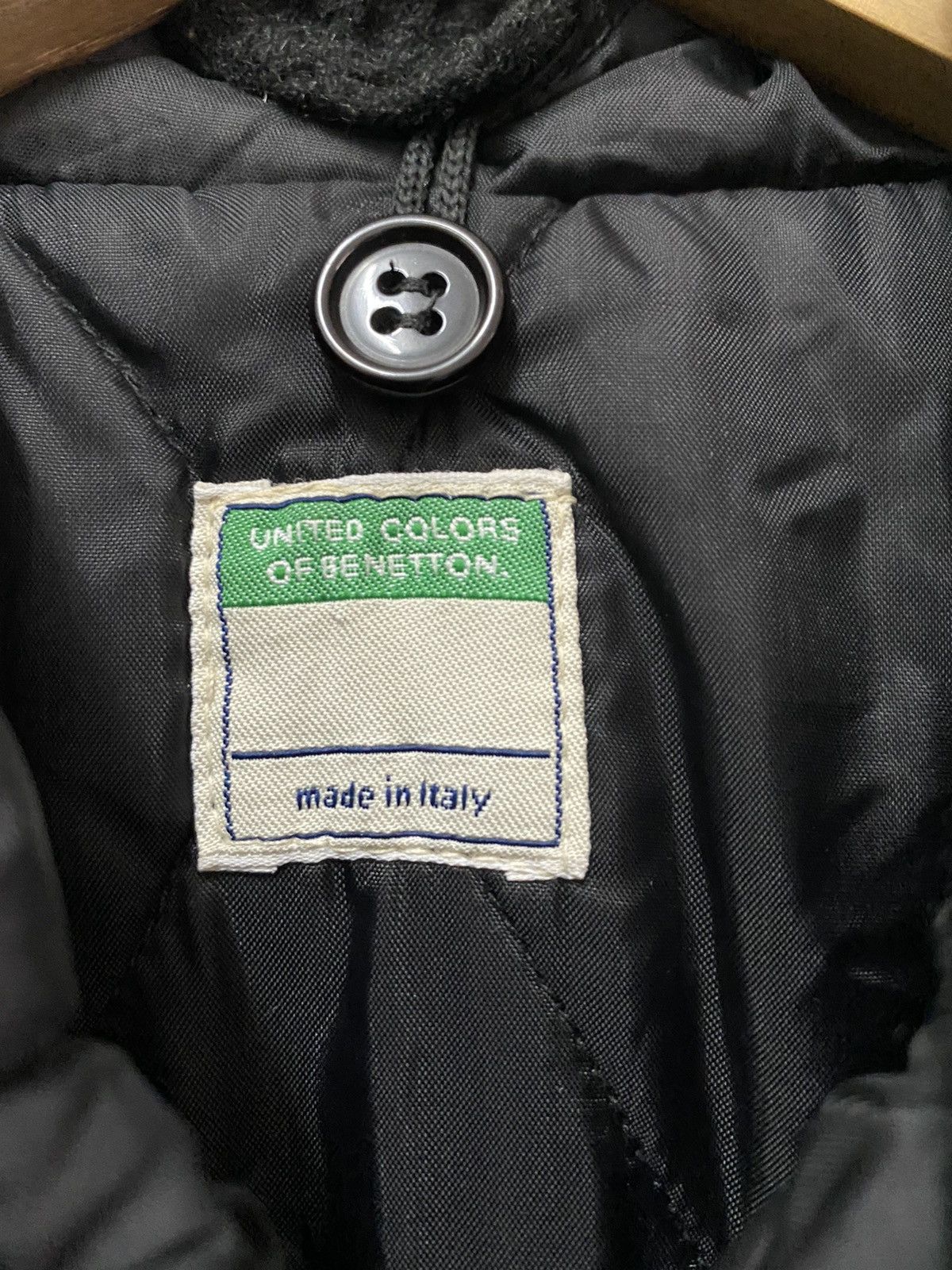 Benetton × United Colors Of Benetton 💥United Colors Of Benetton Black Shearling Nylon Coat Size US M / EU 48-50 / 2 - 6 Thumbnail