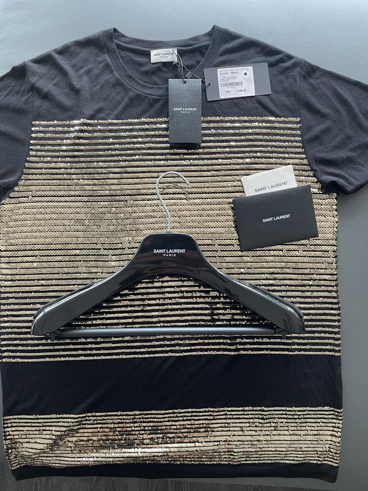 Saint Laurent Paris $1,450Value Rare Super Limited Edition Runway Glitter Shirt Size US M / EU 48-50 / 2 - 12 Thumbnail