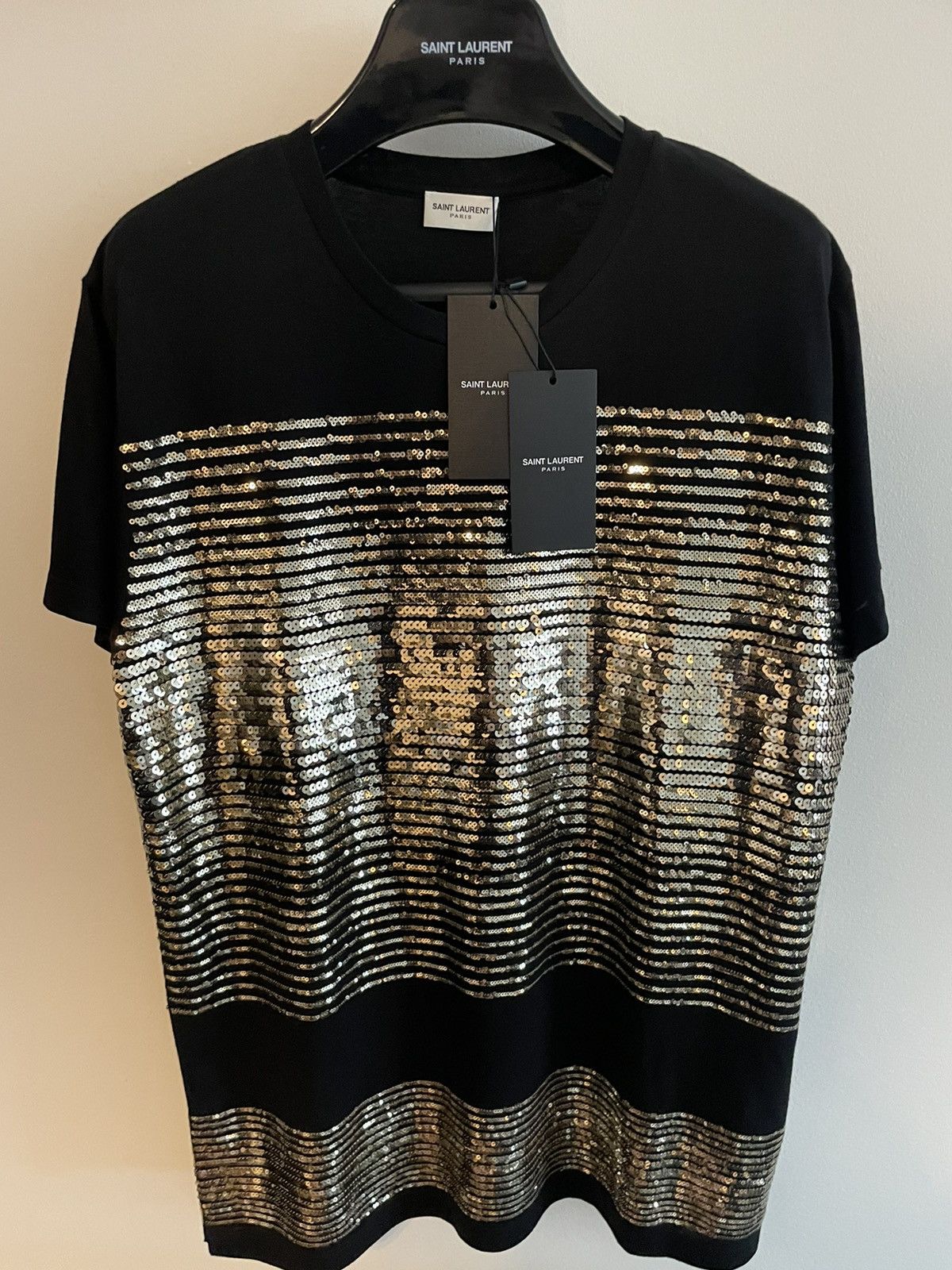 Saint Laurent Paris $1,450Value Rare Super Limited Edition Runway Glitter Shirt Size US M / EU 48-50 / 2 - 23 Thumbnail