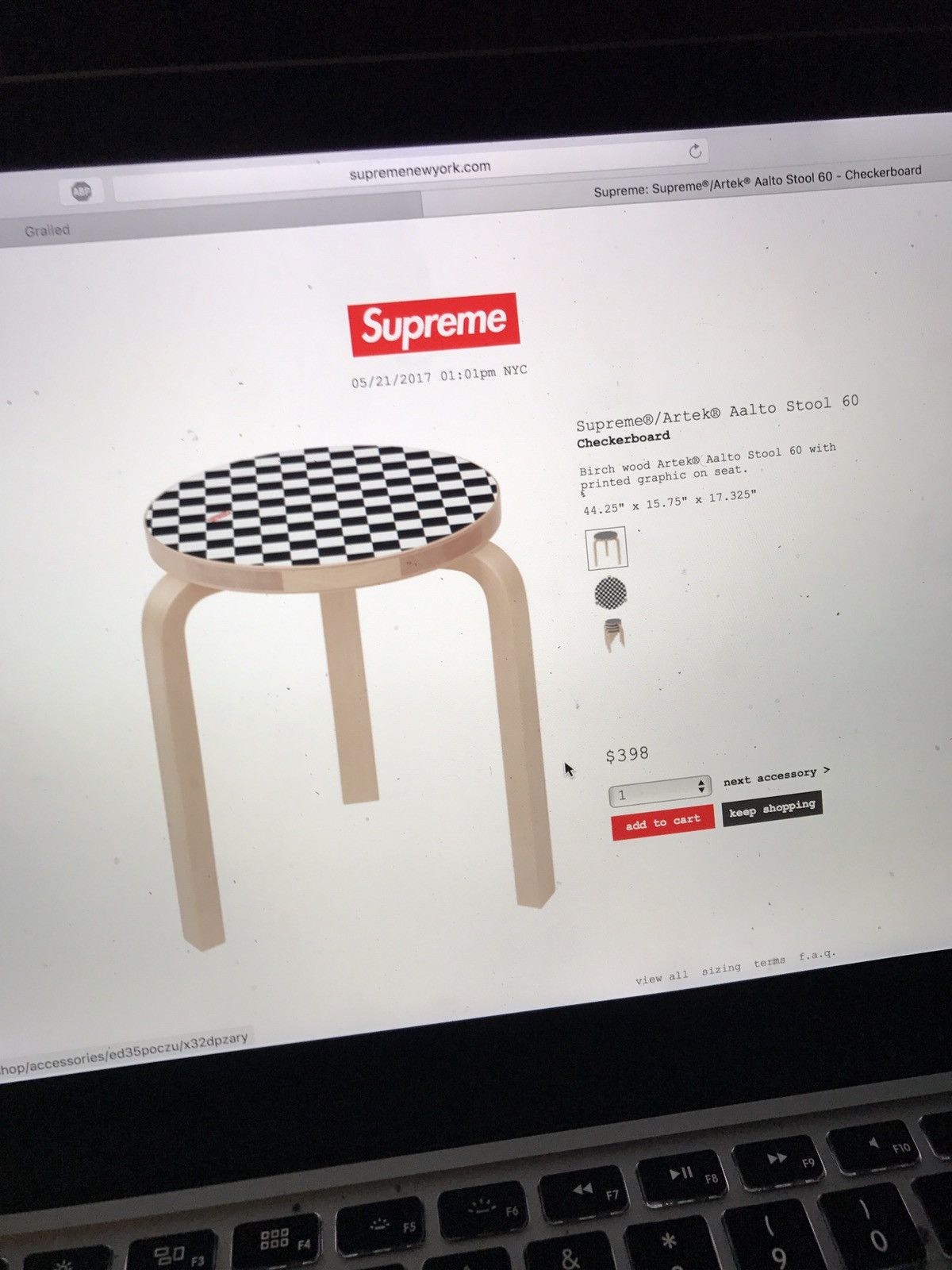 Supreme Artek Aalto Stool 60 | Grailed