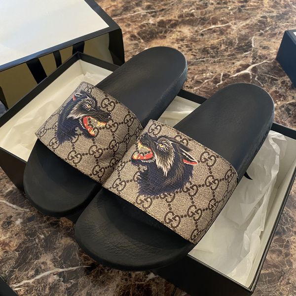 Gucci supreme wolf discount slides