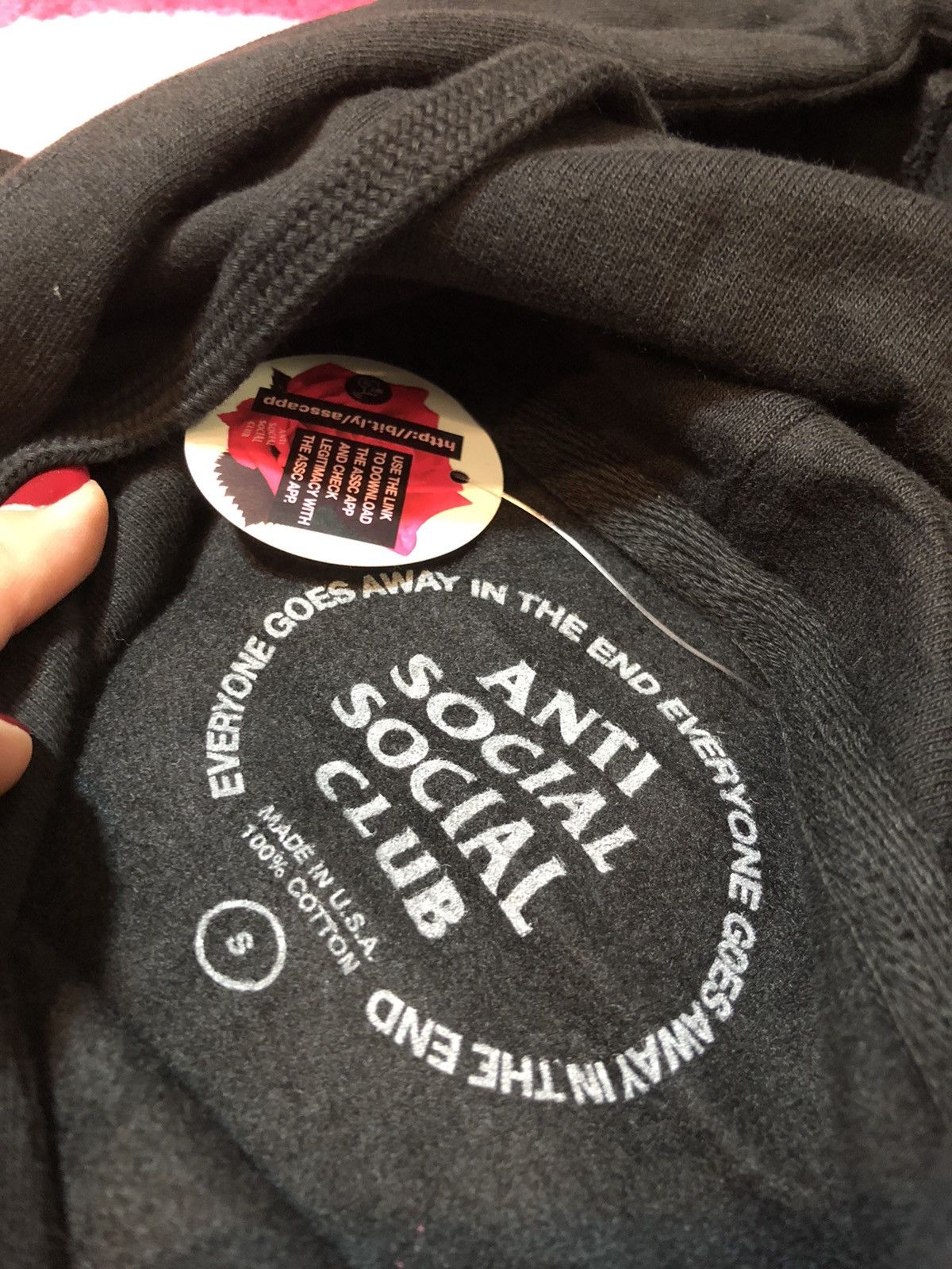 Stressed and Depressed Hoodie Black Size Small