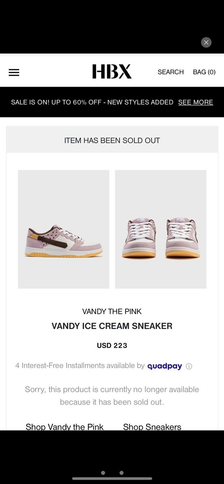 Vandy The Pink Ice cream sneaker | Grailed