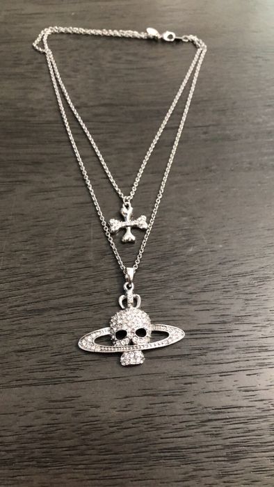 Vivienne westwood skull and deals crossbones necklace