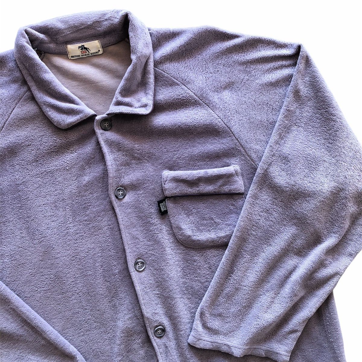 Vintage Vintage Pyjama Fleece Button Up by British Horse Riding Size US XL / EU 56 / 4 - 2 Thumbnail