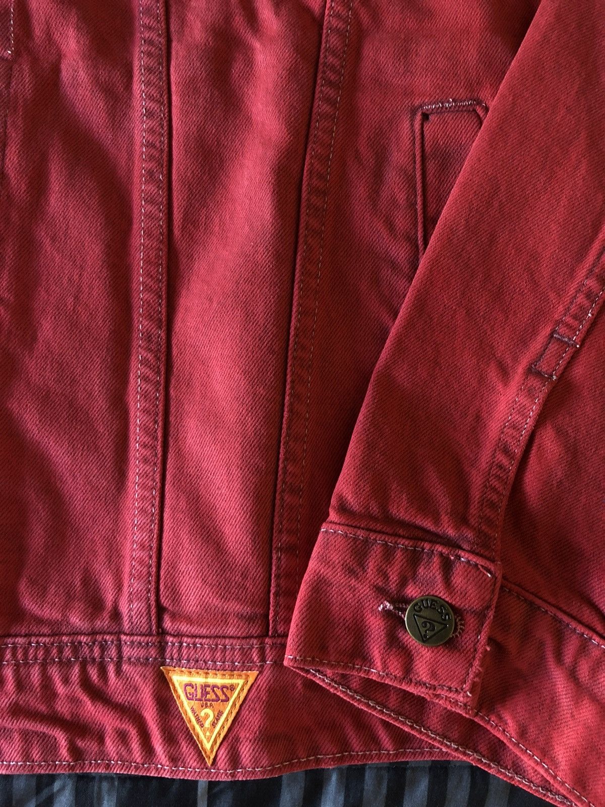 Guess Guess Jeans Farmers Market Red Denim Jacket Size US XL / EU 56 / 4 - 3 Thumbnail