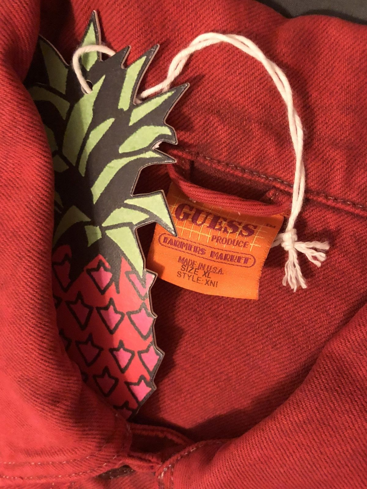 Guess Guess Jeans Farmers Market Red Denim Jacket Size US XL / EU 56 / 4 - 5 Thumbnail