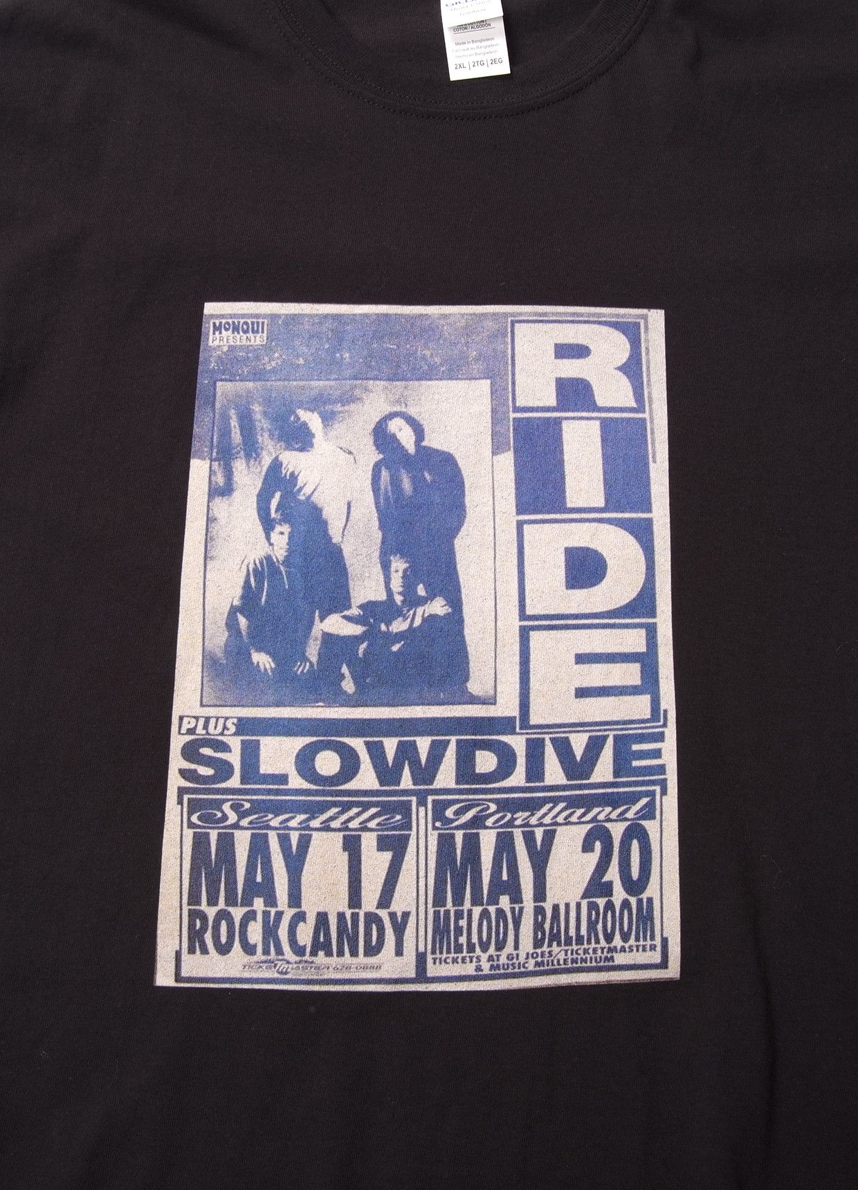 Band Tees Rare Ride + Slowdive Band Tour T-shirt Size US XXL / EU 58 / 5 - 2 Thumbnail