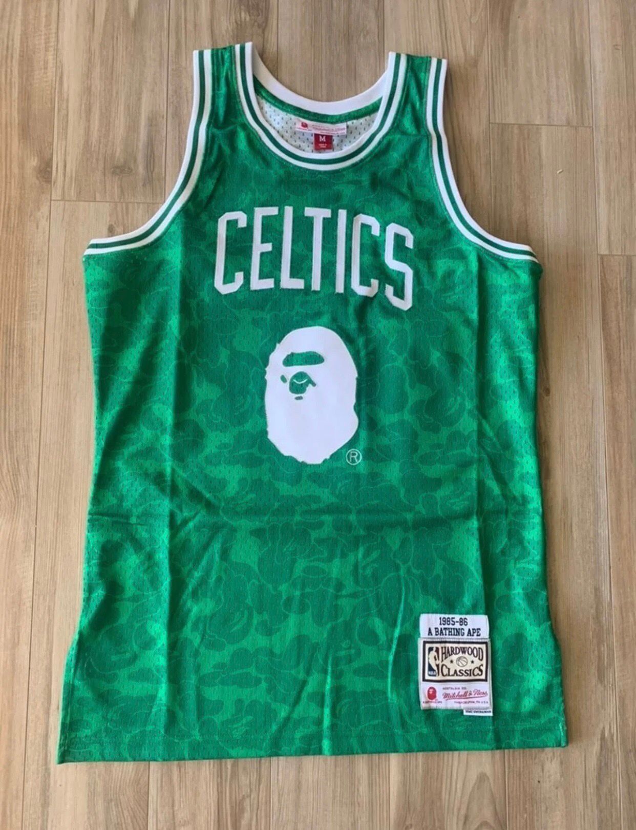 Bape, Shirts, Bape X Mitchell Ness Celtics Abc Basketball Swingman Jersey