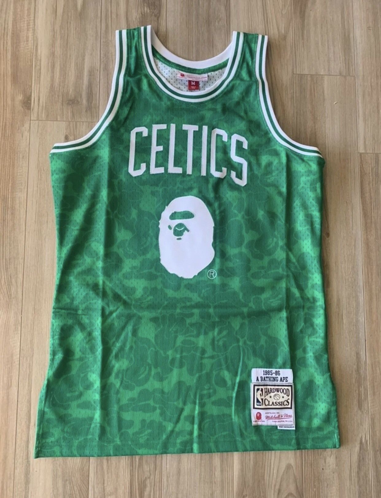 Bape BAPE x Mitchell & Ness Celtics ABC Swingman Jersey | Grailed