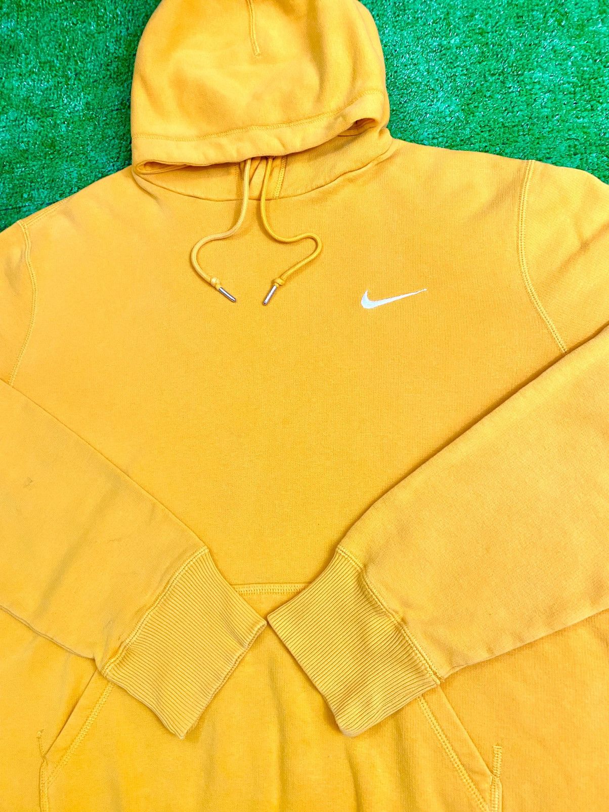 yellow nike swoosh hoodie