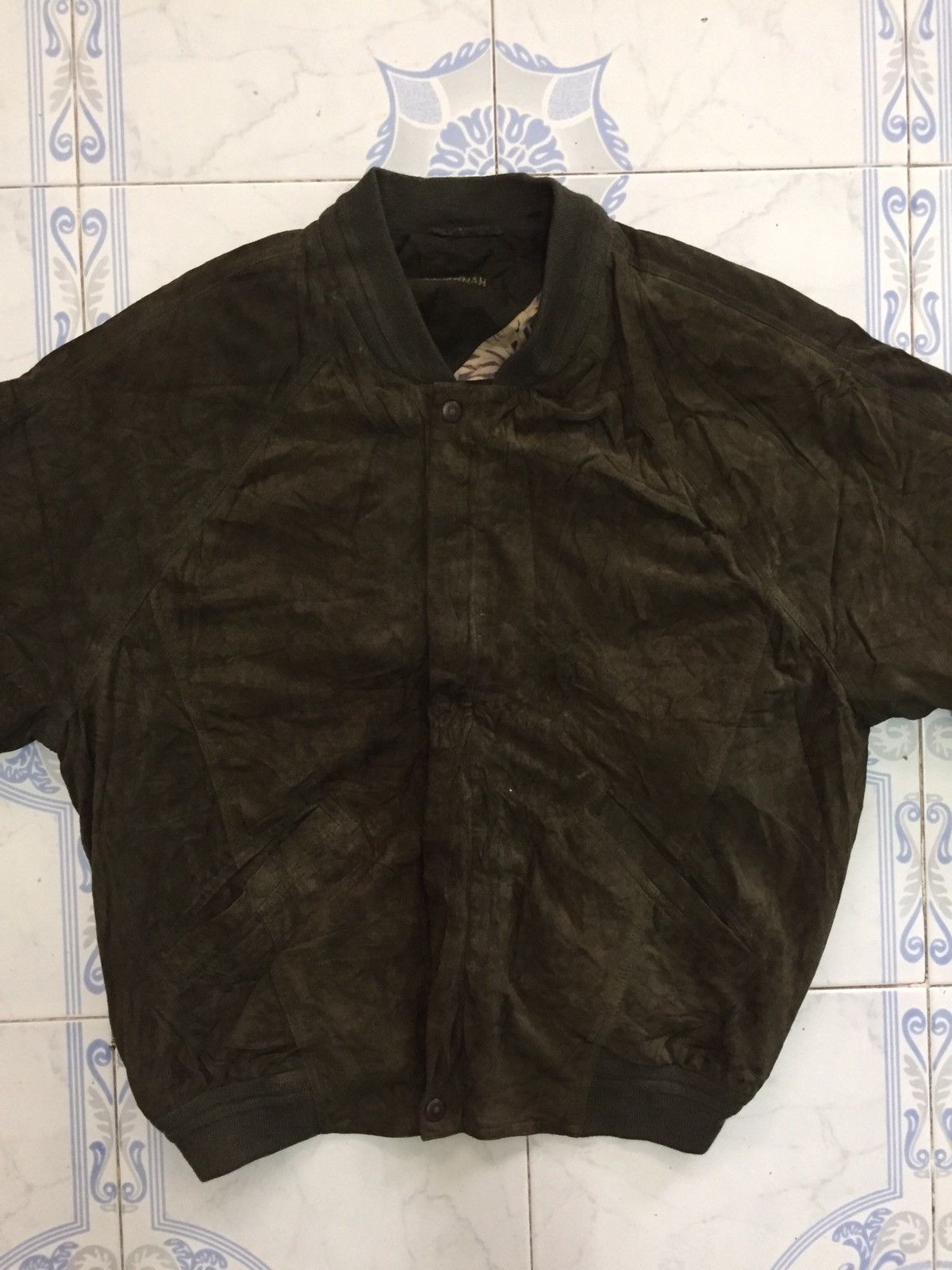 Japanese Brand Savannah Pineapple Inner Print Leather Jacket Size US L / EU 52-54 / 3 - 2 Thumbnail