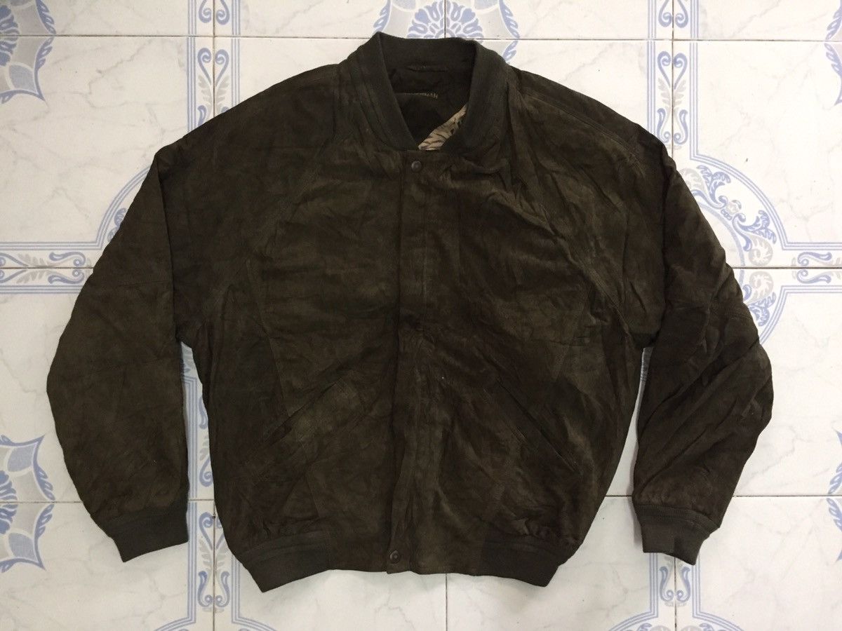 Japanese Brand Savannah Pineapple Inner Print Leather Jacket Size US L / EU 52-54 / 3 - 1 Thumbnail