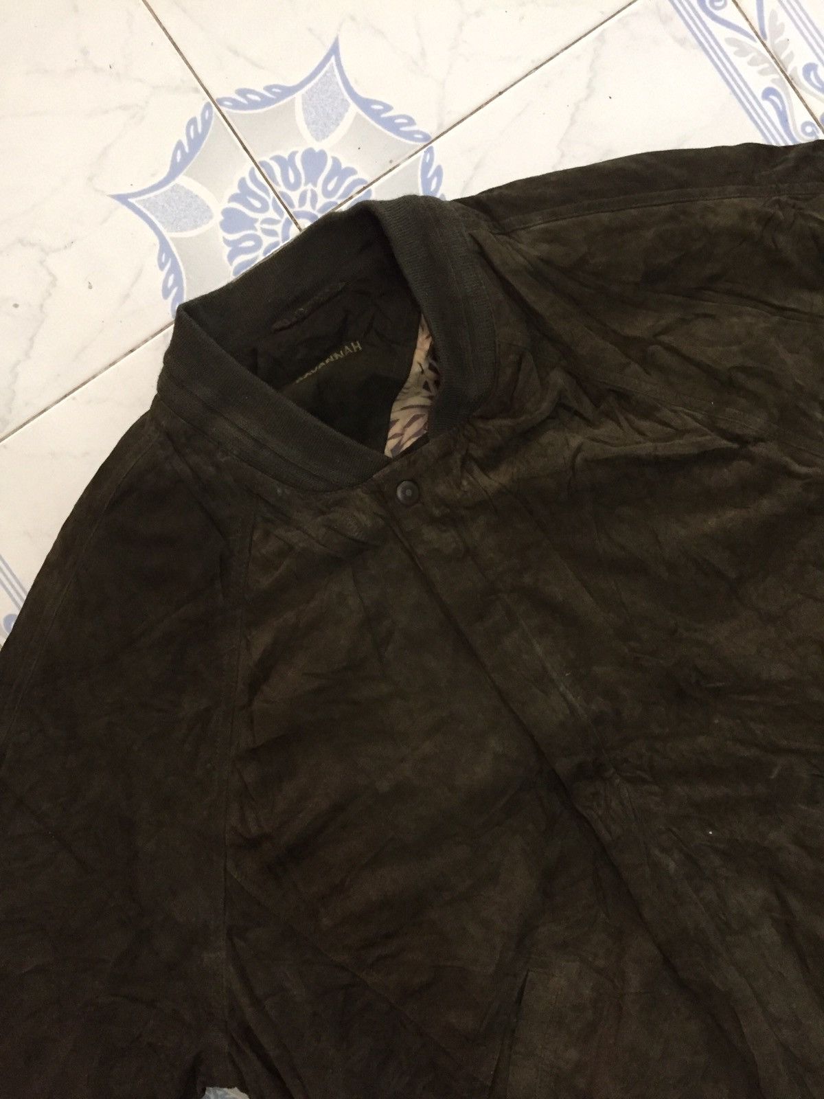 Japanese Brand Savannah Pineapple Inner Print Leather Jacket Size US L / EU 52-54 / 3 - 6 Thumbnail