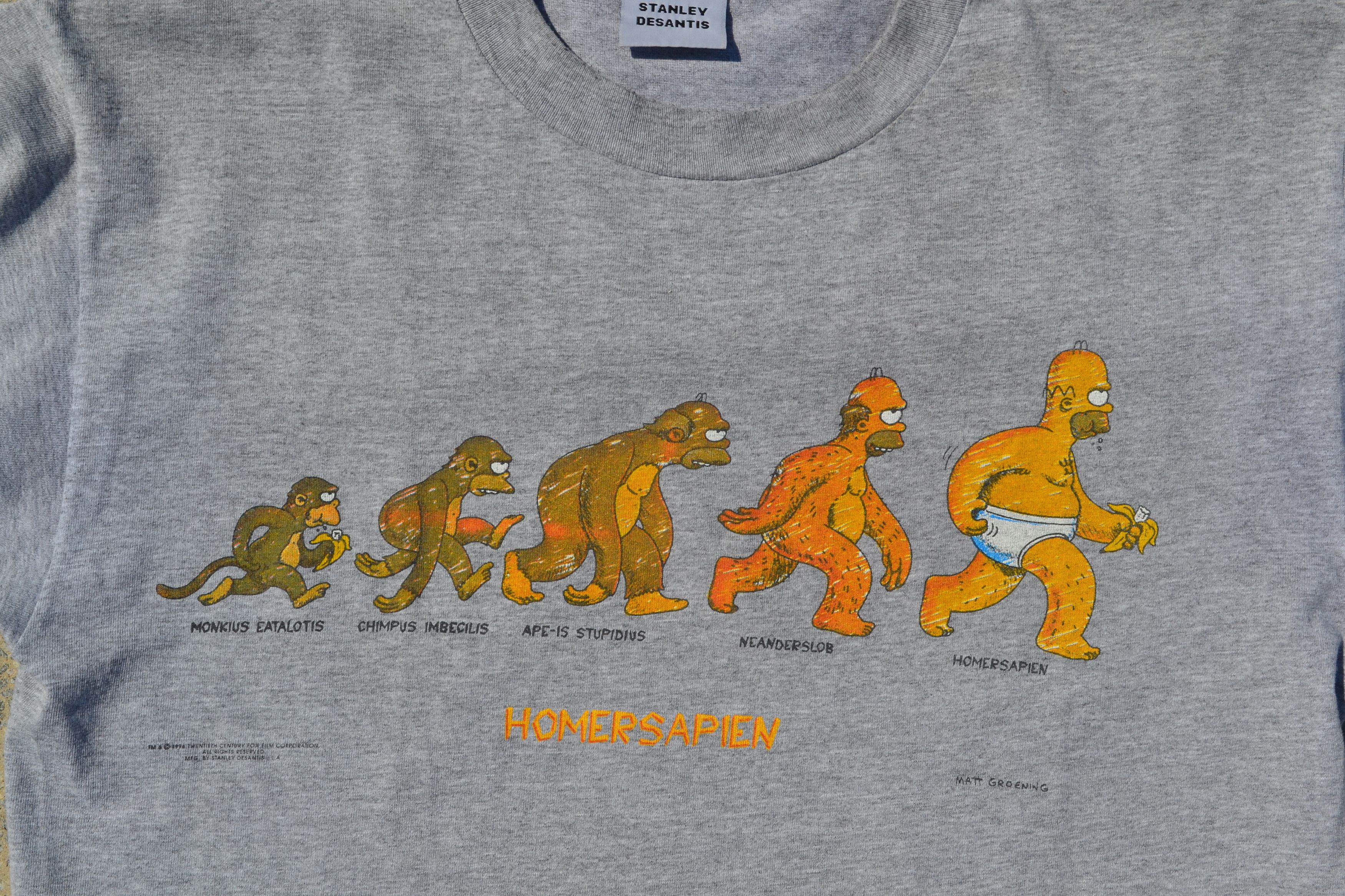 The Simpsons 1996 The Simpsons Homersapien T-Shirt Size US L / EU 52-54 / 3 - 2 Thumbnail