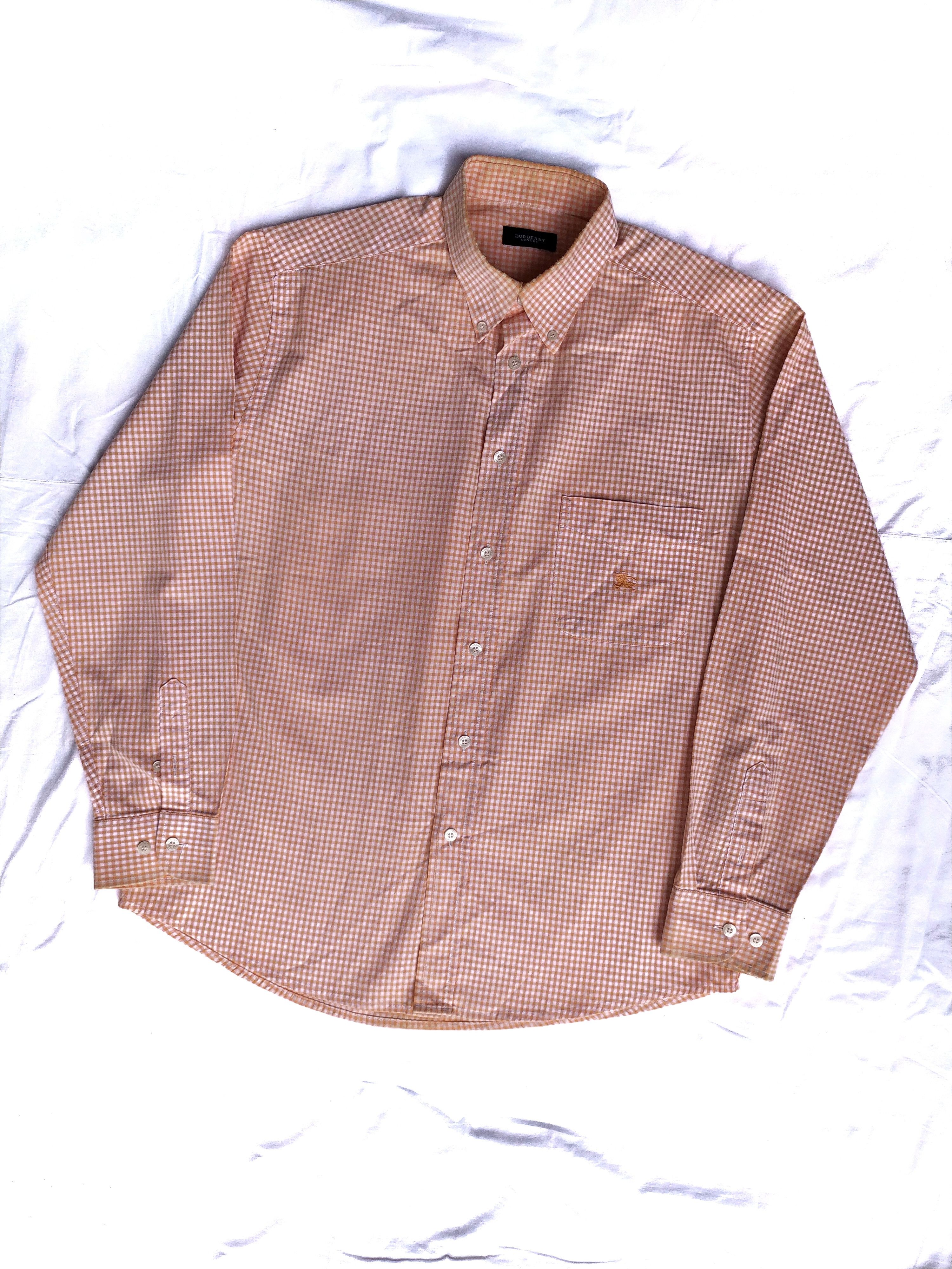 Burberry Burberry London Peach Shirt Size US L / EU 52-54 / 3 - 2 Thumbnail
