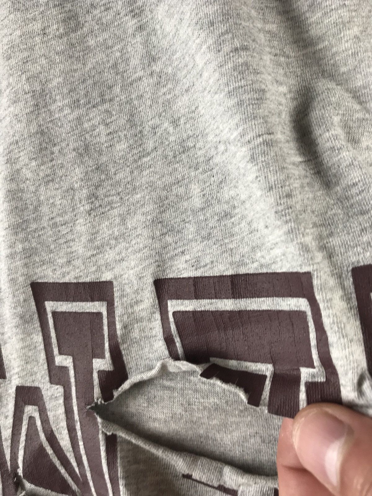 Palm Angels Distressed “Palm” Logo Grey / Burgundy Tee Size US M / EU 48-50 / 2 - 7 Thumbnail