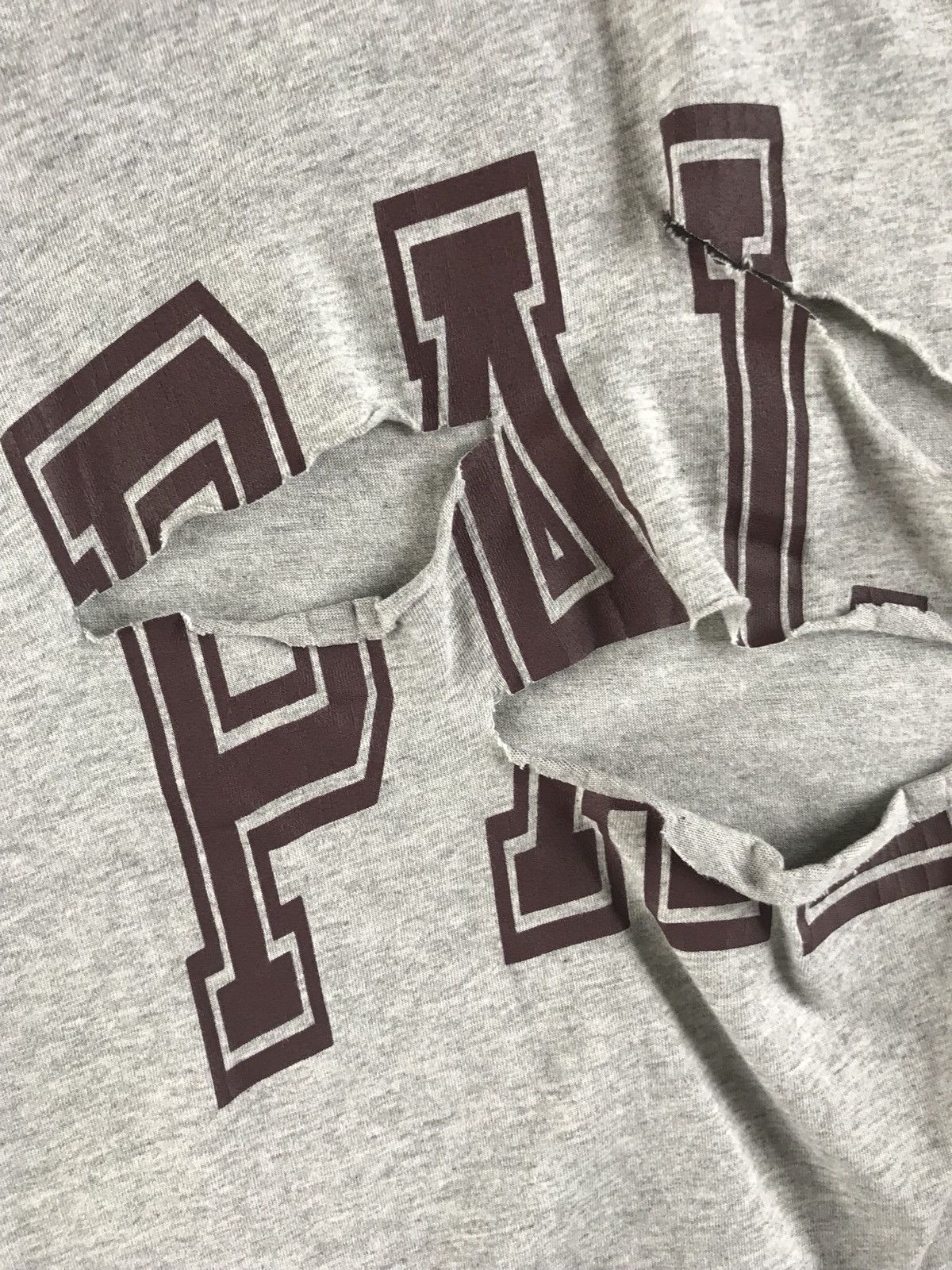 Palm Angels Distressed “Palm” Logo Grey / Burgundy Tee Size US M / EU 48-50 / 2 - 4 Thumbnail