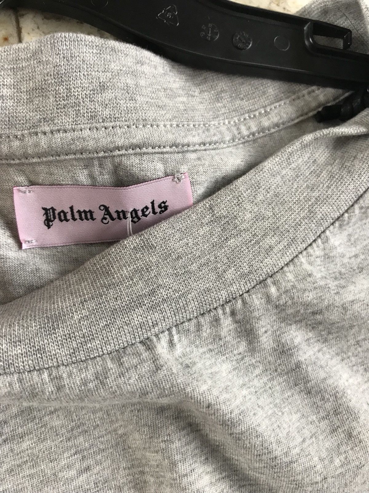 Palm Angels Distressed “Palm” Logo Grey / Burgundy Tee Size US M / EU 48-50 / 2 - 6 Thumbnail
